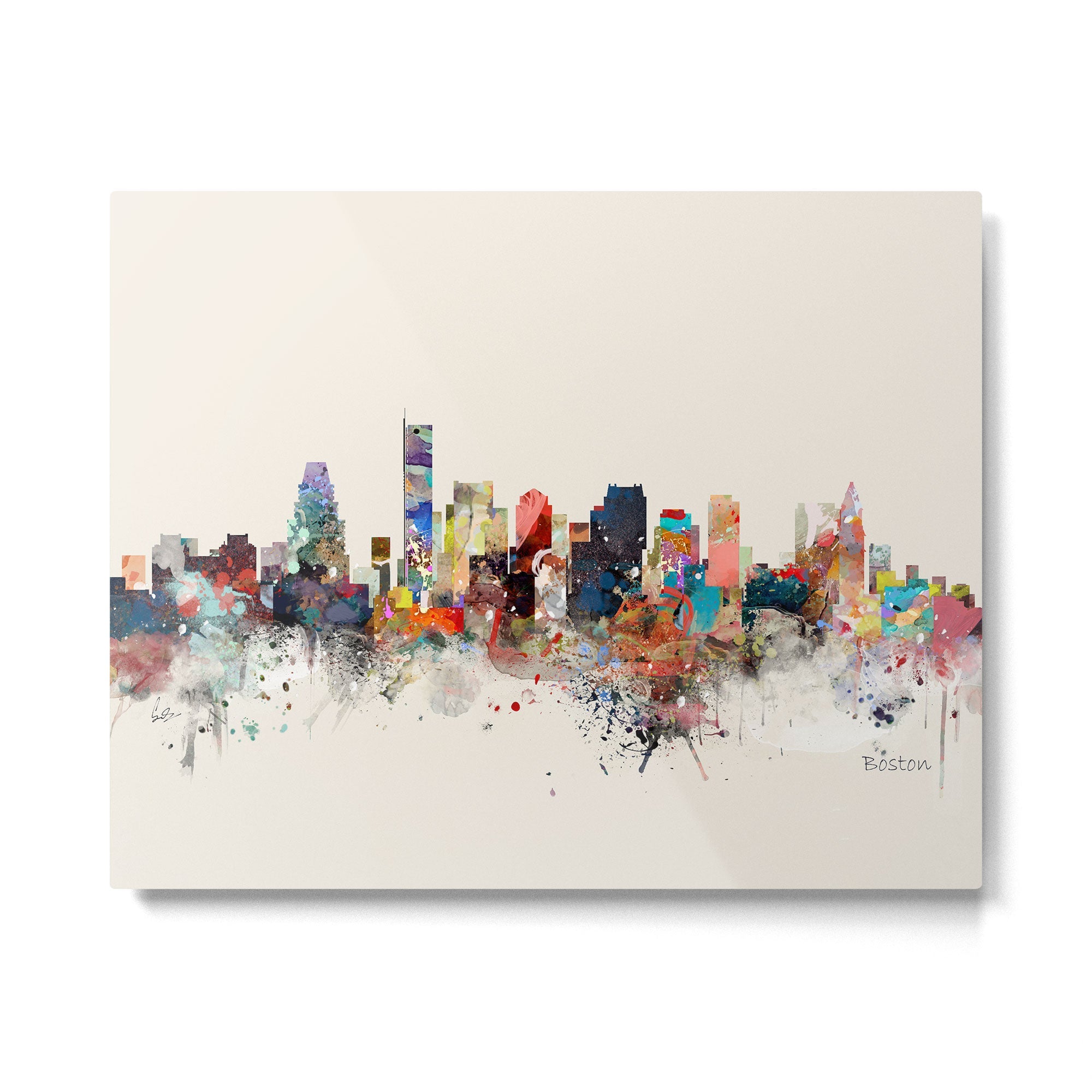 boston skyline Metal Print | TeksDecor