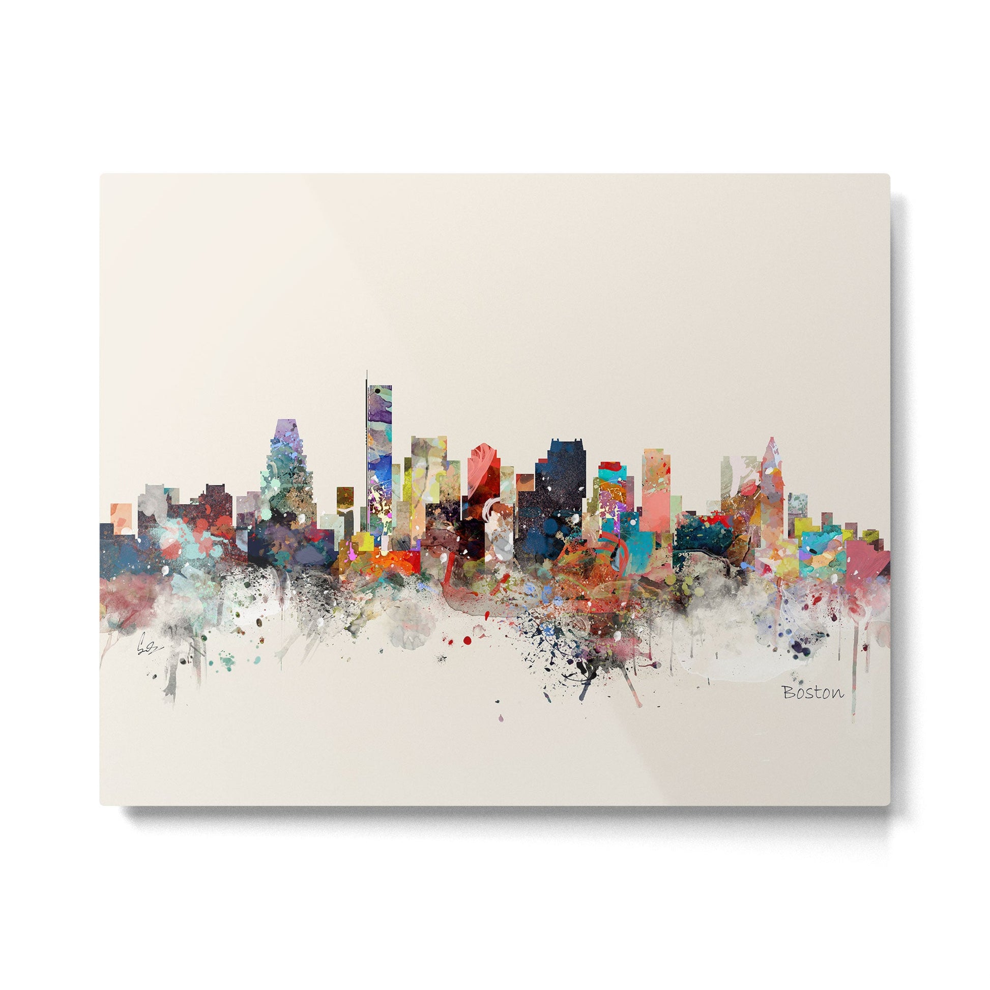 boston skyline Metal Print | TeksDecor