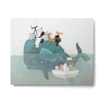 little little whale Metal Print | TeksDecor