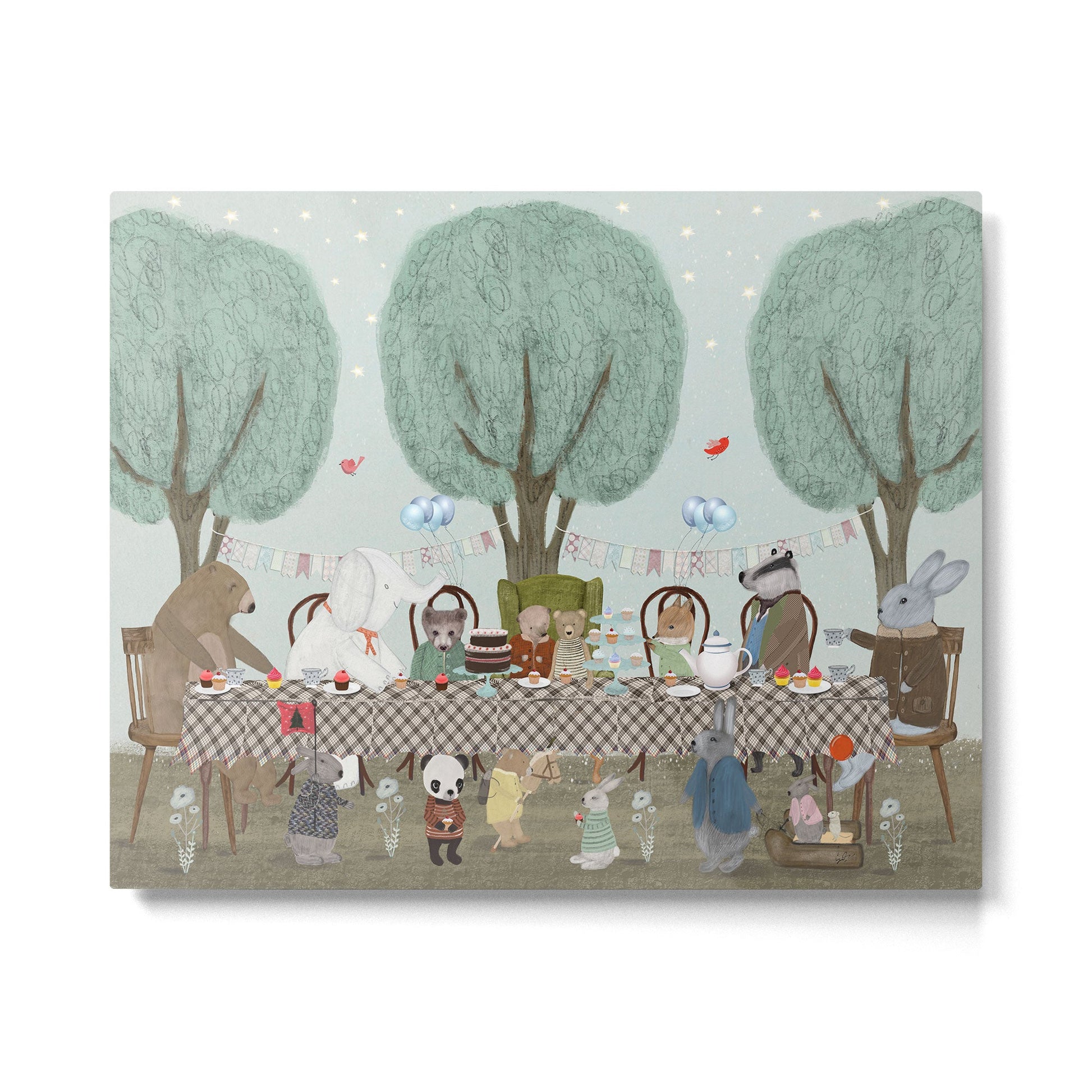 little tea party Metal Print | TeksDecor