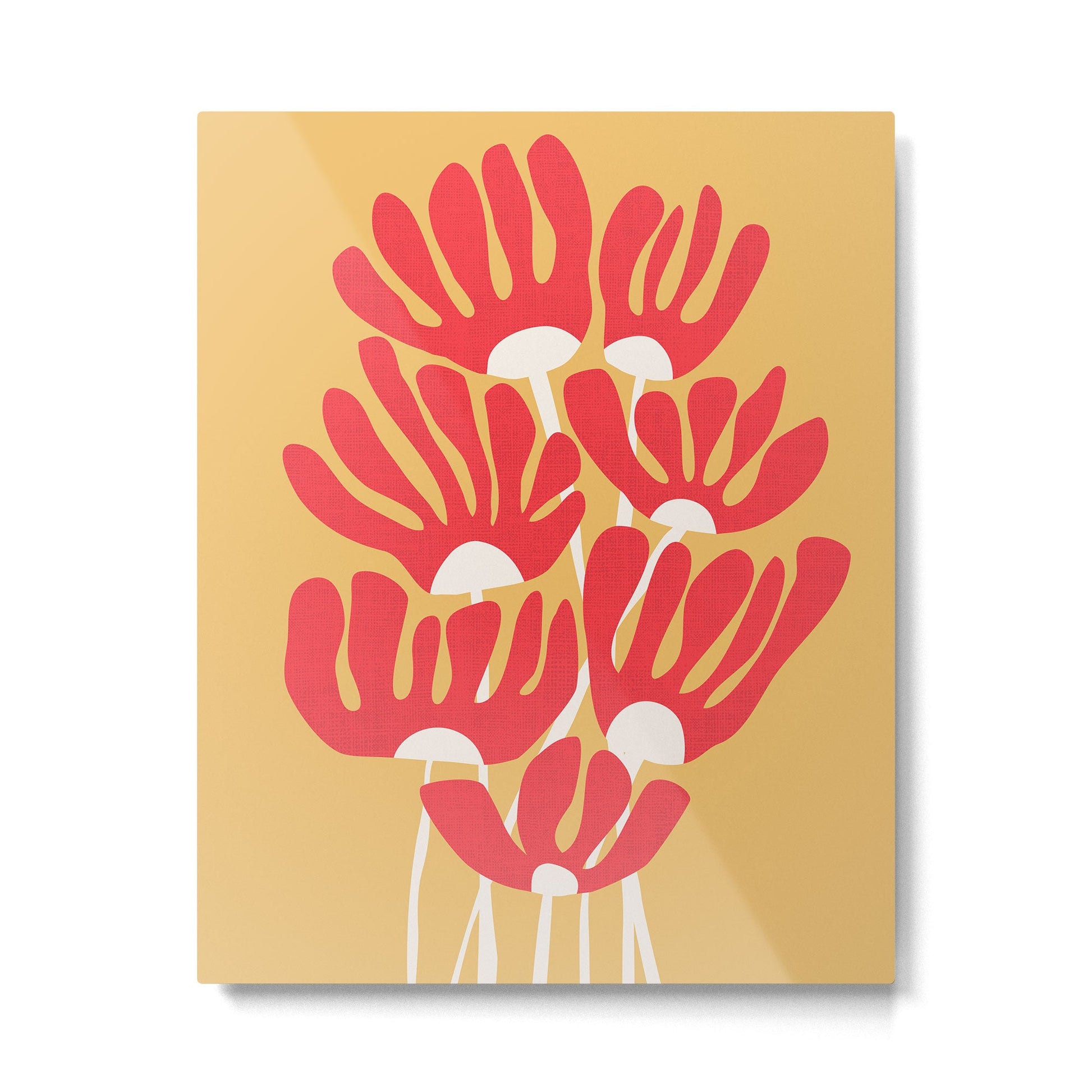 Fiery flowers Metal Print | TeksDecor