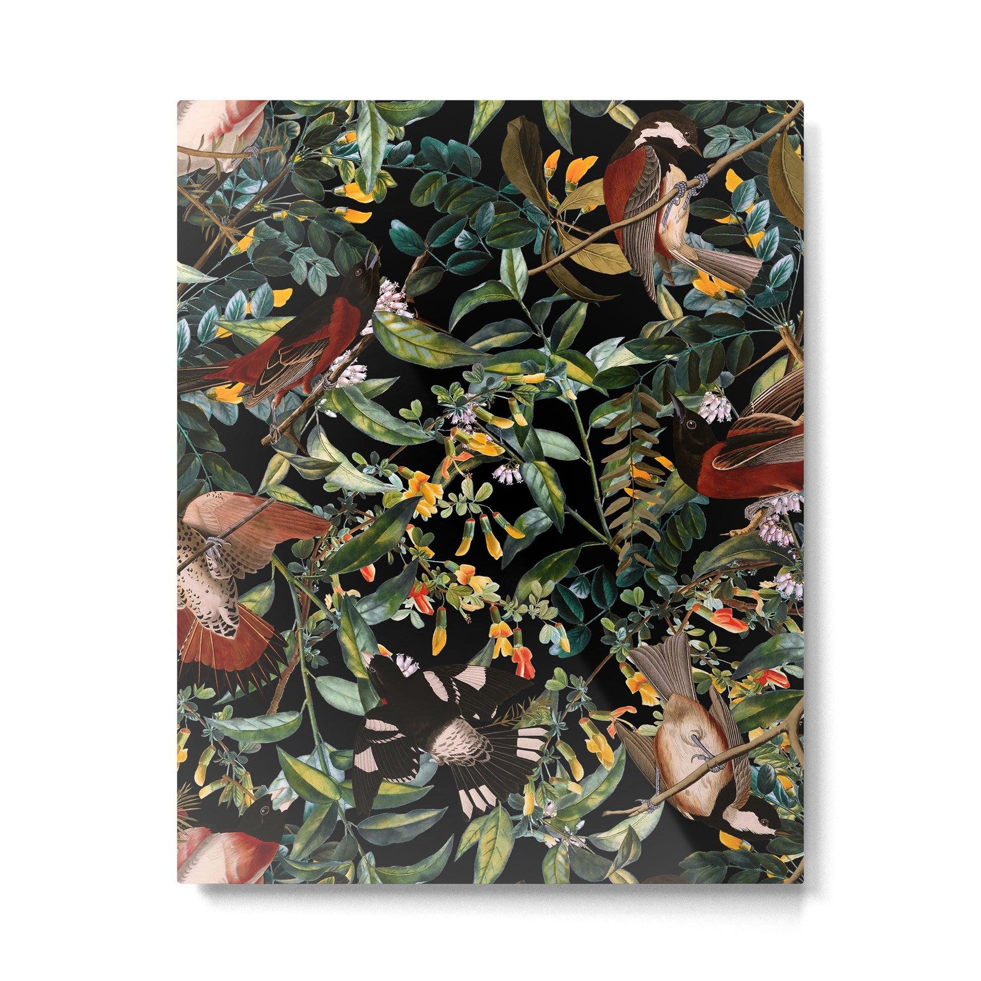Floral and Birds XLIV Metal Print | TeksDecor