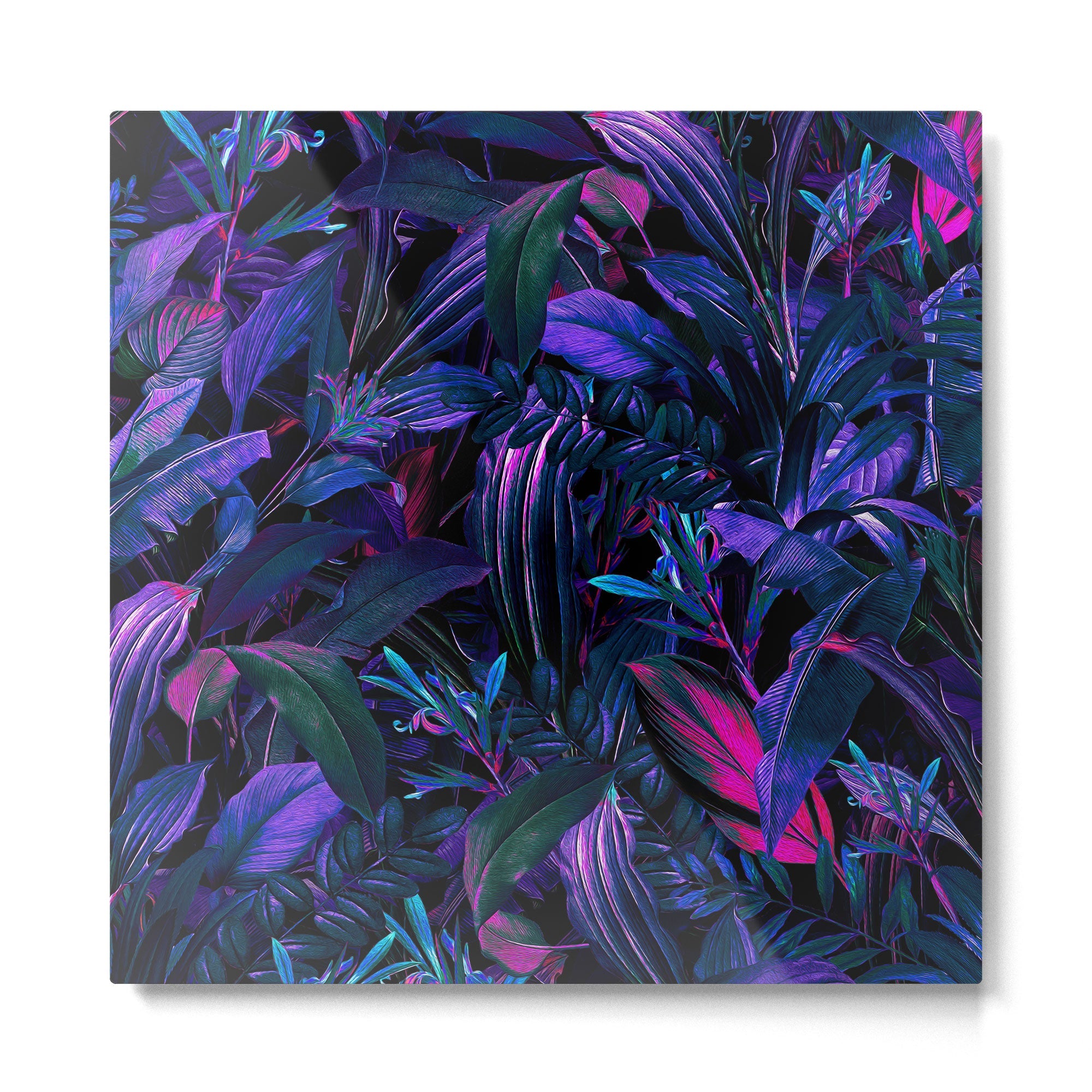 Future Garden Tropical Night Metal Print | TeksDecor
