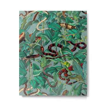 Leaf and Snake pattern Metal Print | TeksDecor