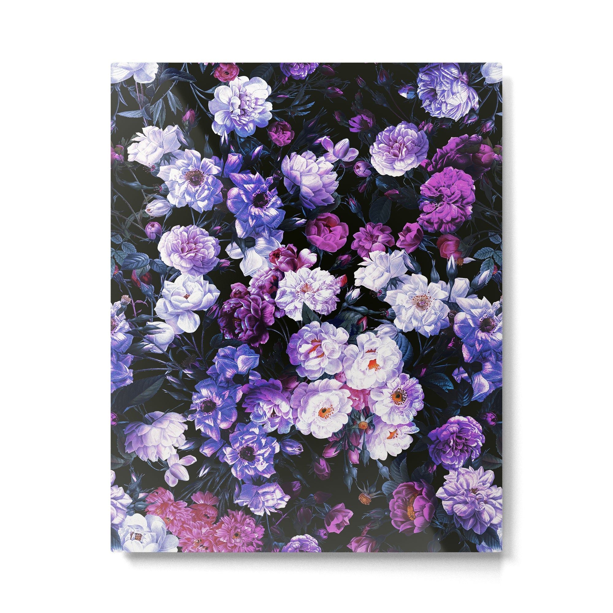 Rose Garden - Night III Metal Print | TeksDecor