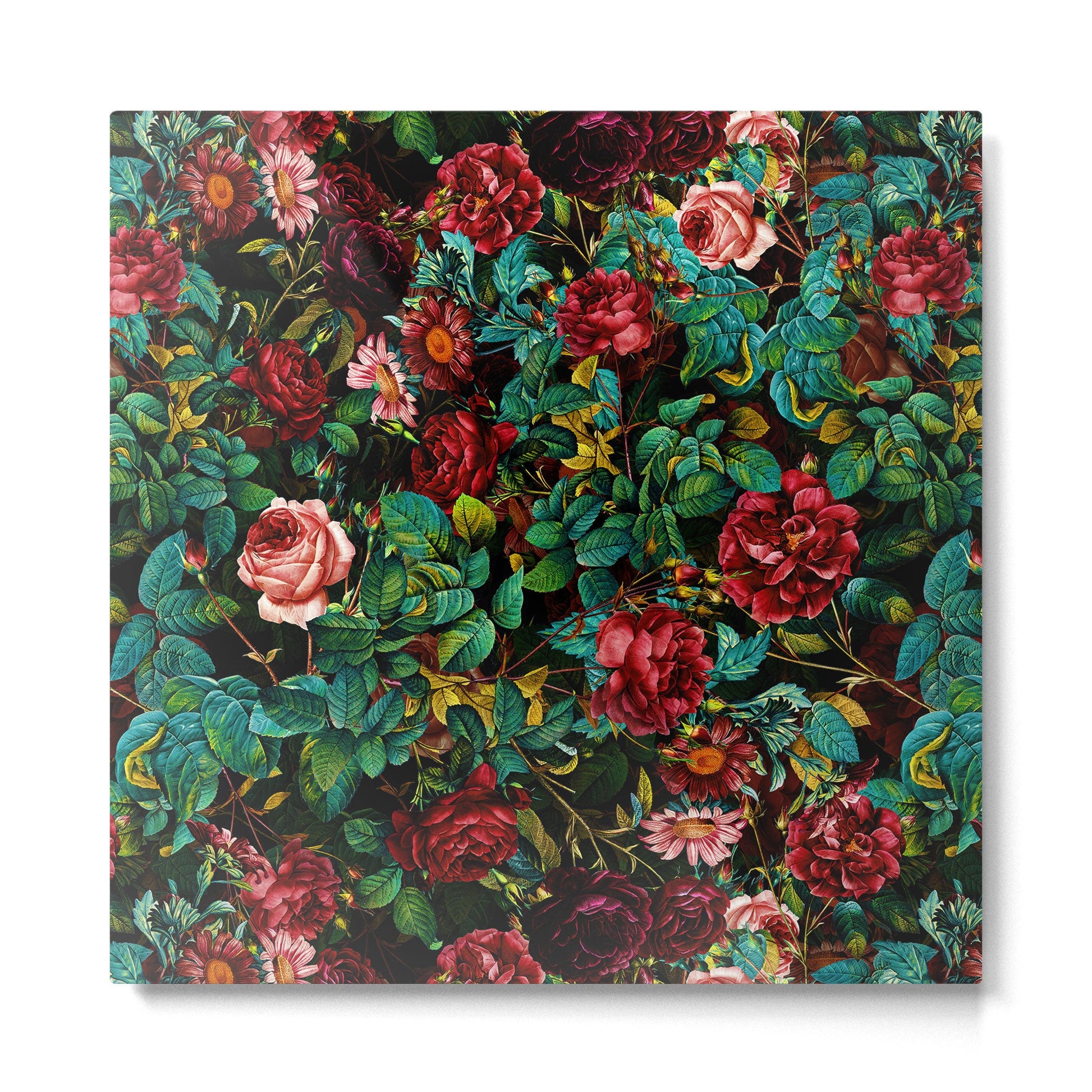 Rose Night Garden Metal Print | TeksDecor