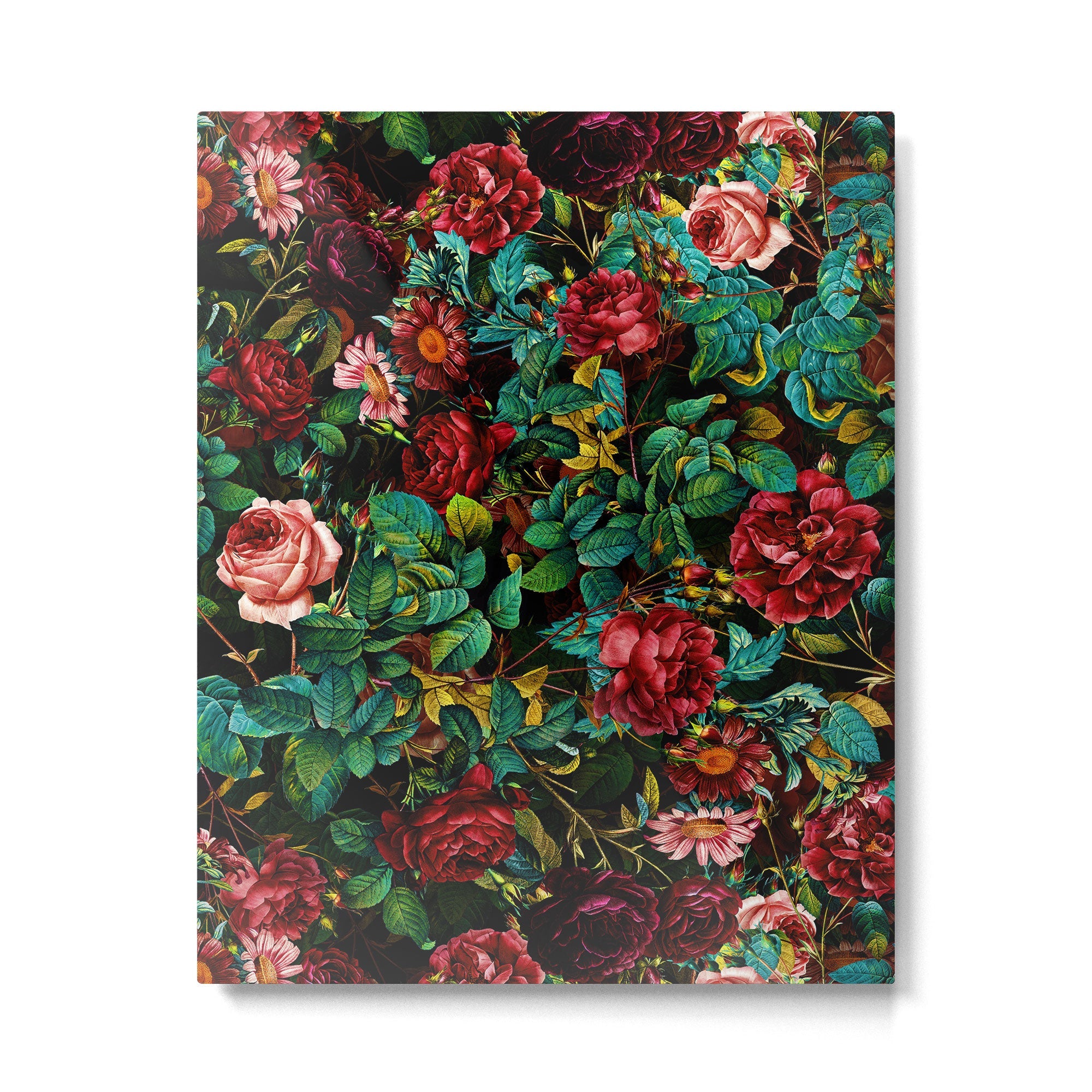 Rose Night Garden Metal Print | TeksDecor