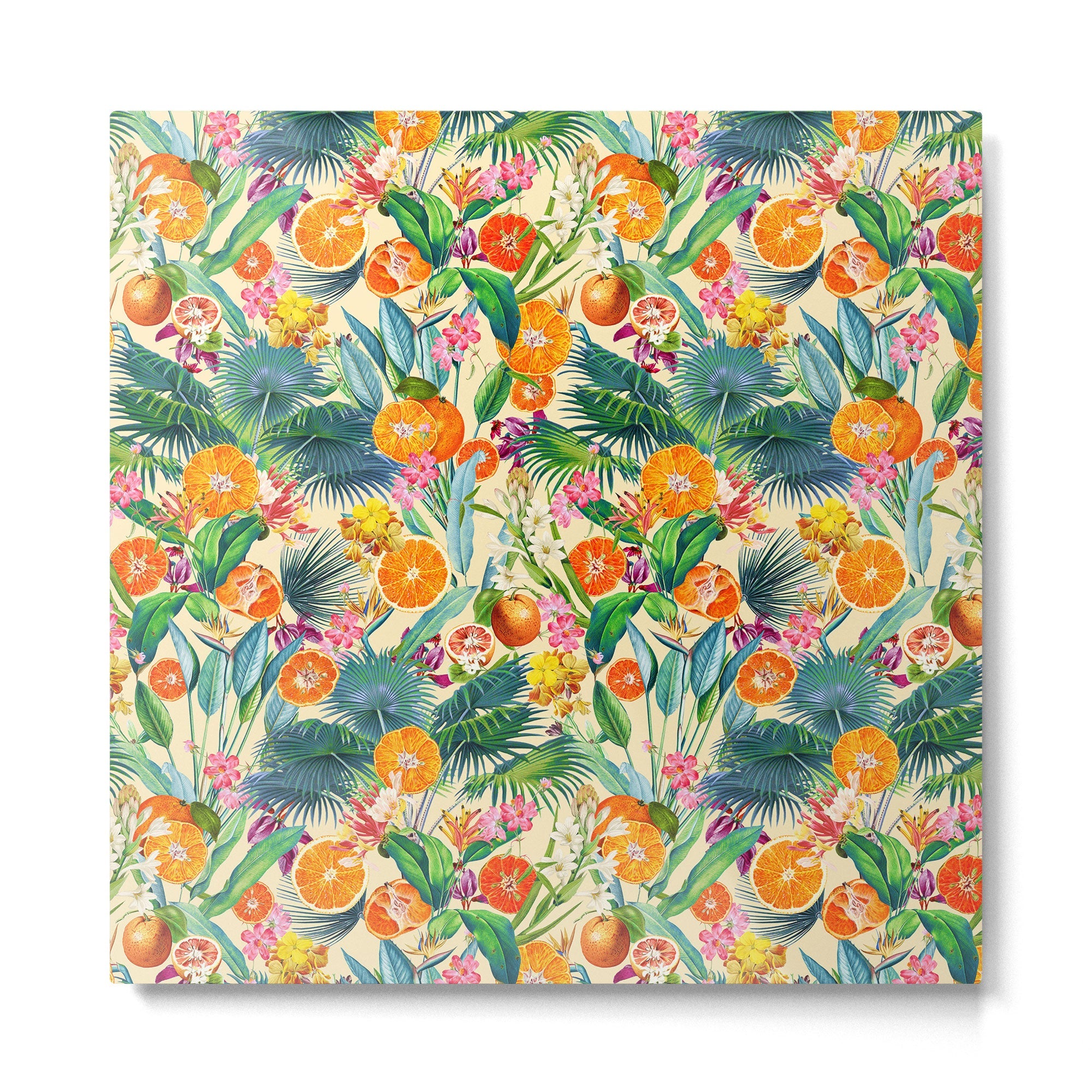 Tropical Orange Garden II Metal Print | TeksDecor