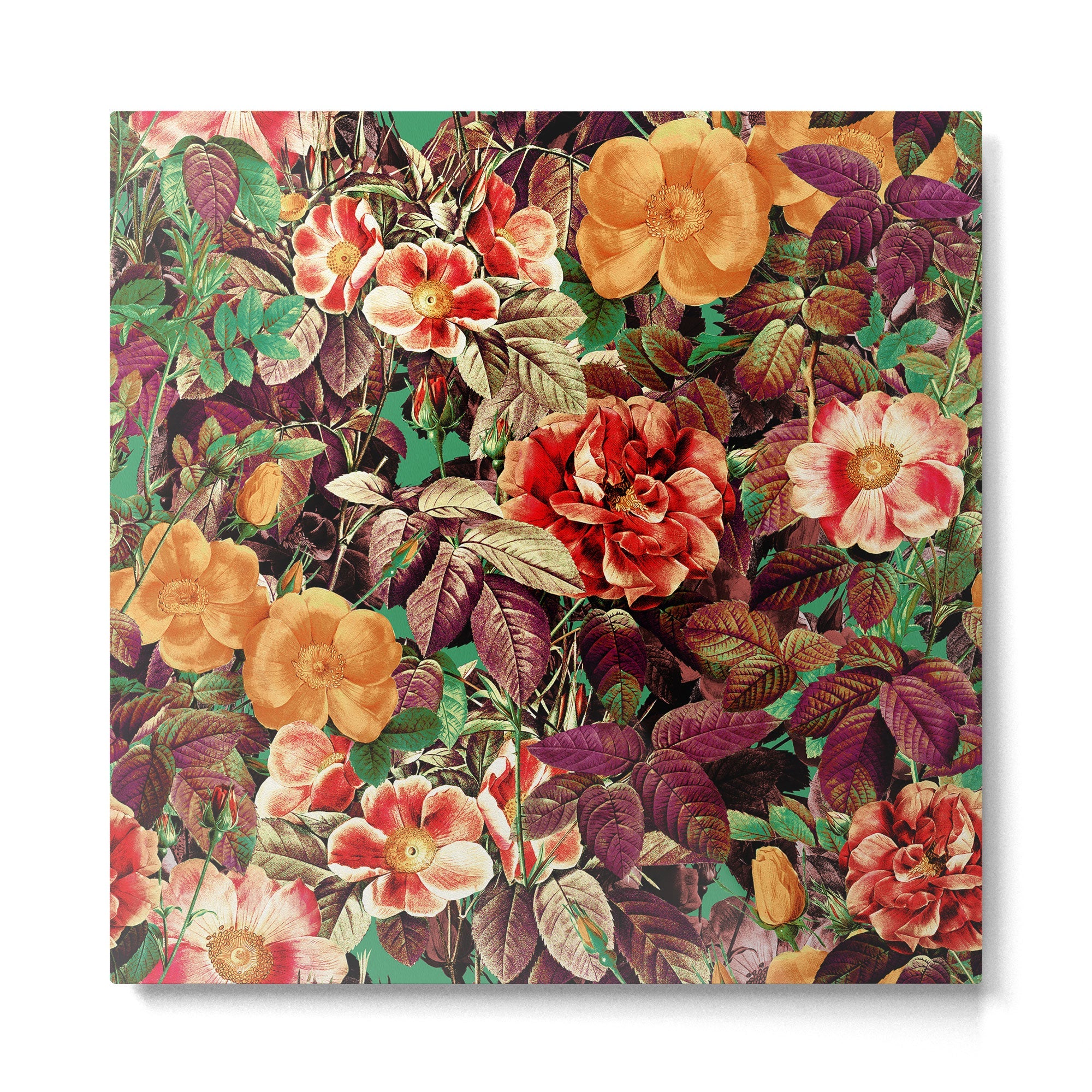 Vintage Exotic Forest Metal Print | TeksDecor