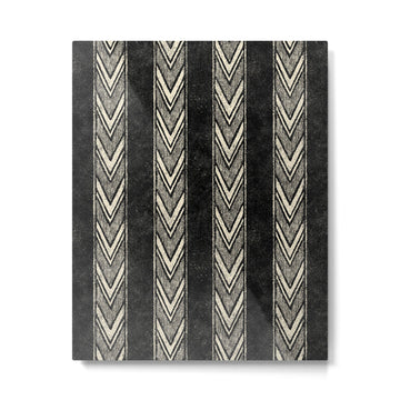 Canyon Stripe - black and cream Metal Print | TeksDecor