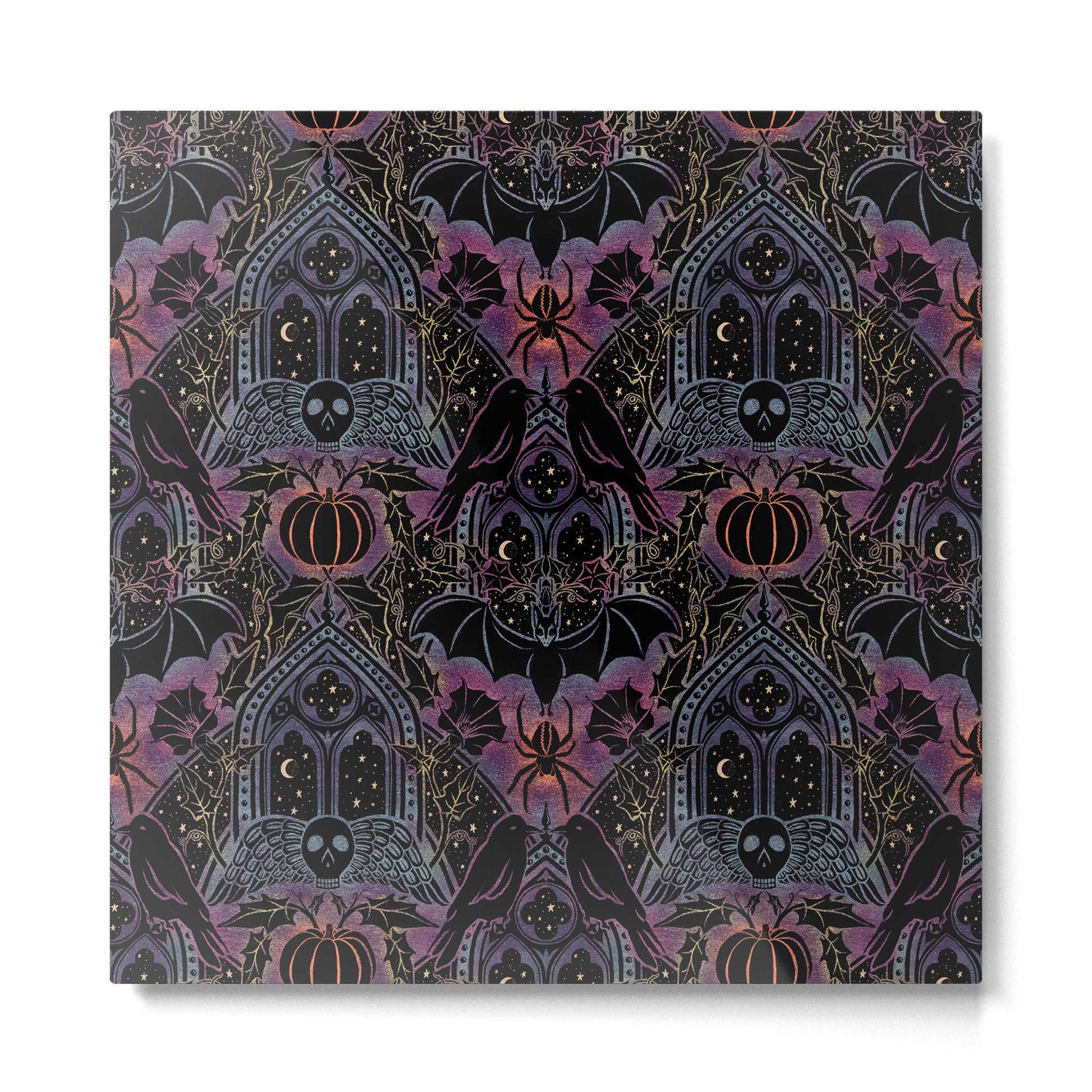 Gothic Halloween - celestial rainbow  Metal Print | TeksDecor