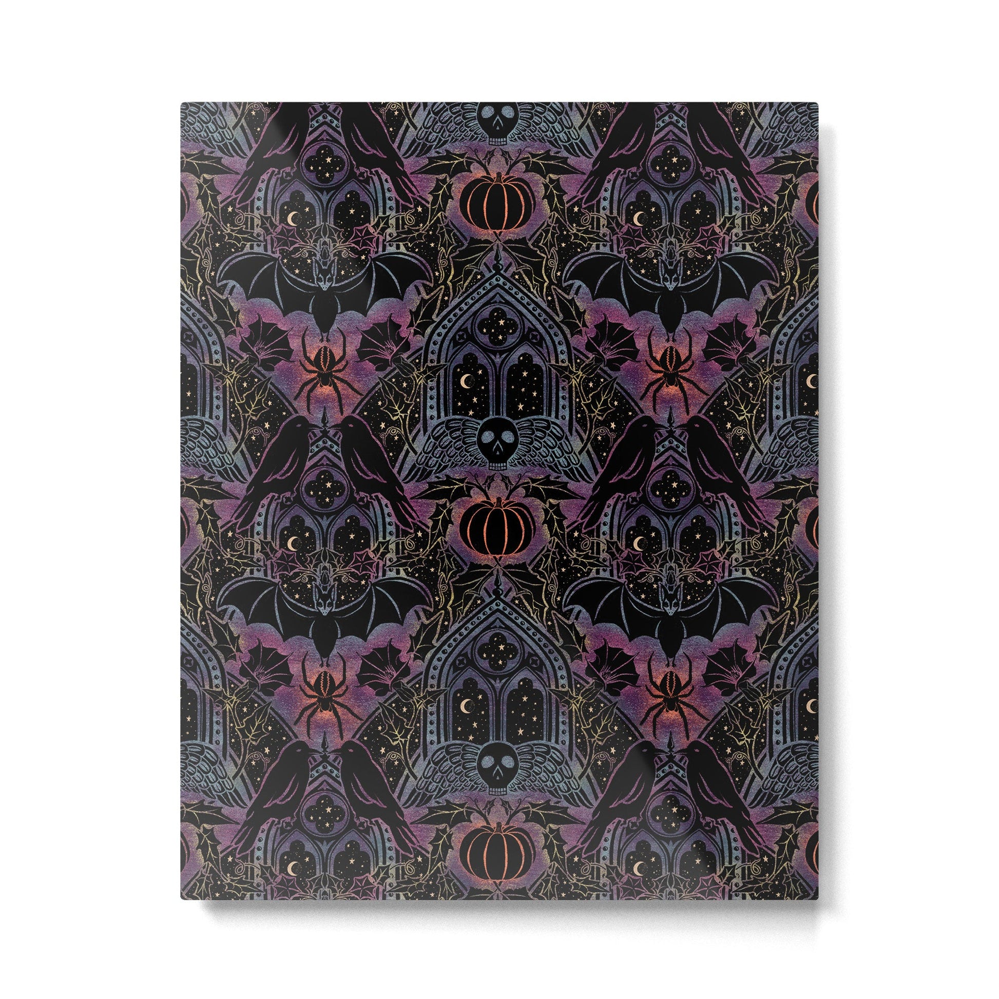 Gothic Halloween - celestial rainbow  Metal Print | TeksDecor