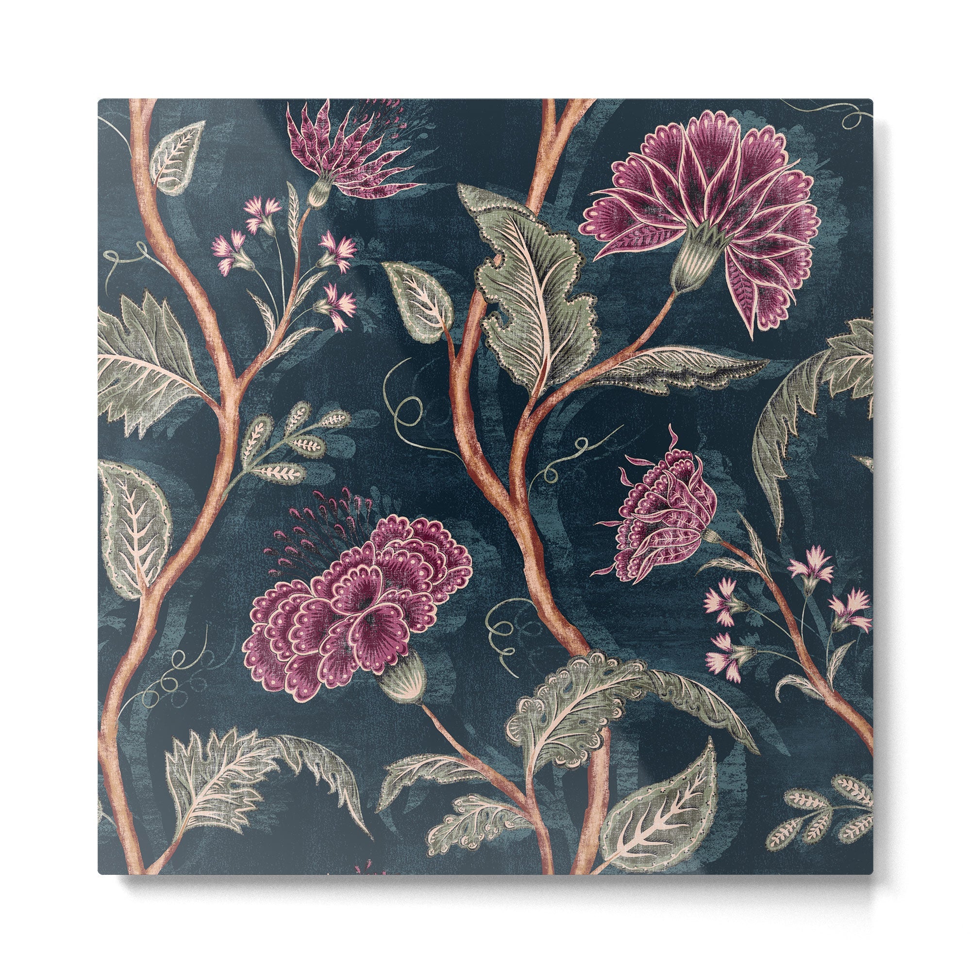 Indienne Vine - Midnight Velvet  Metal Print | TeksDecor