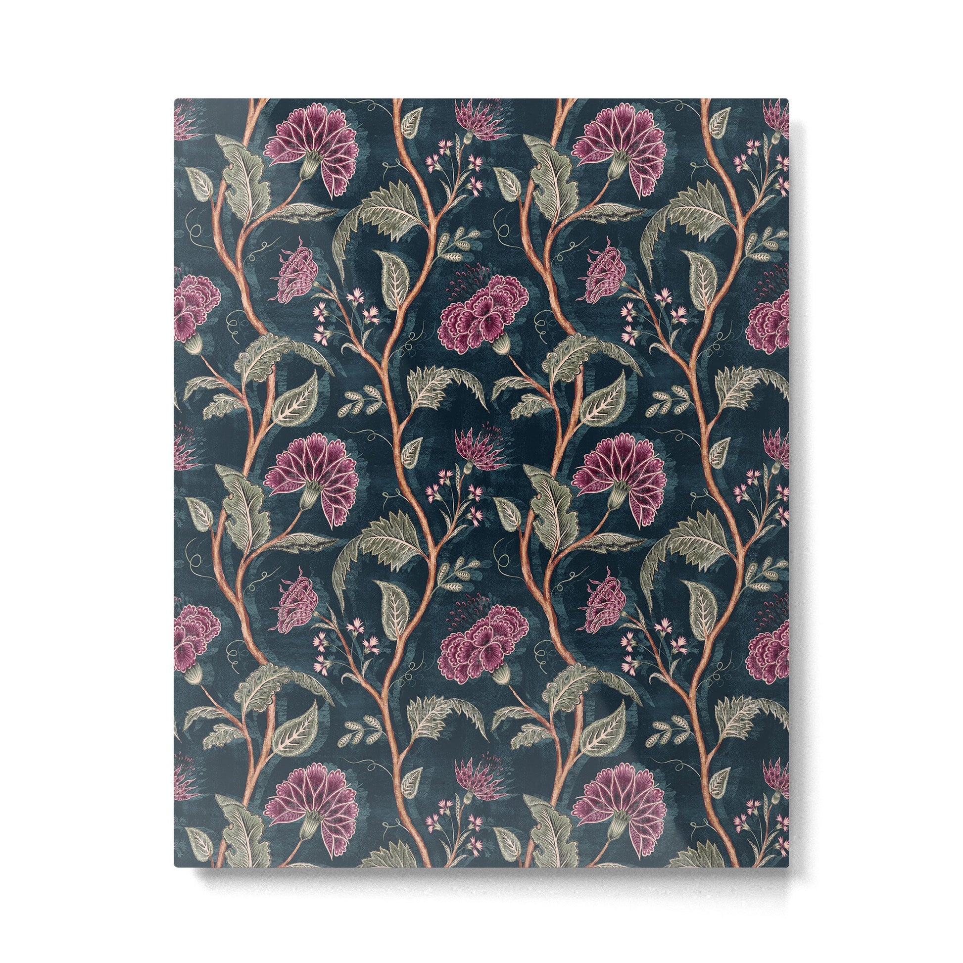 Indienne Vine - Midnight Velvet  Metal Print | TeksDecor