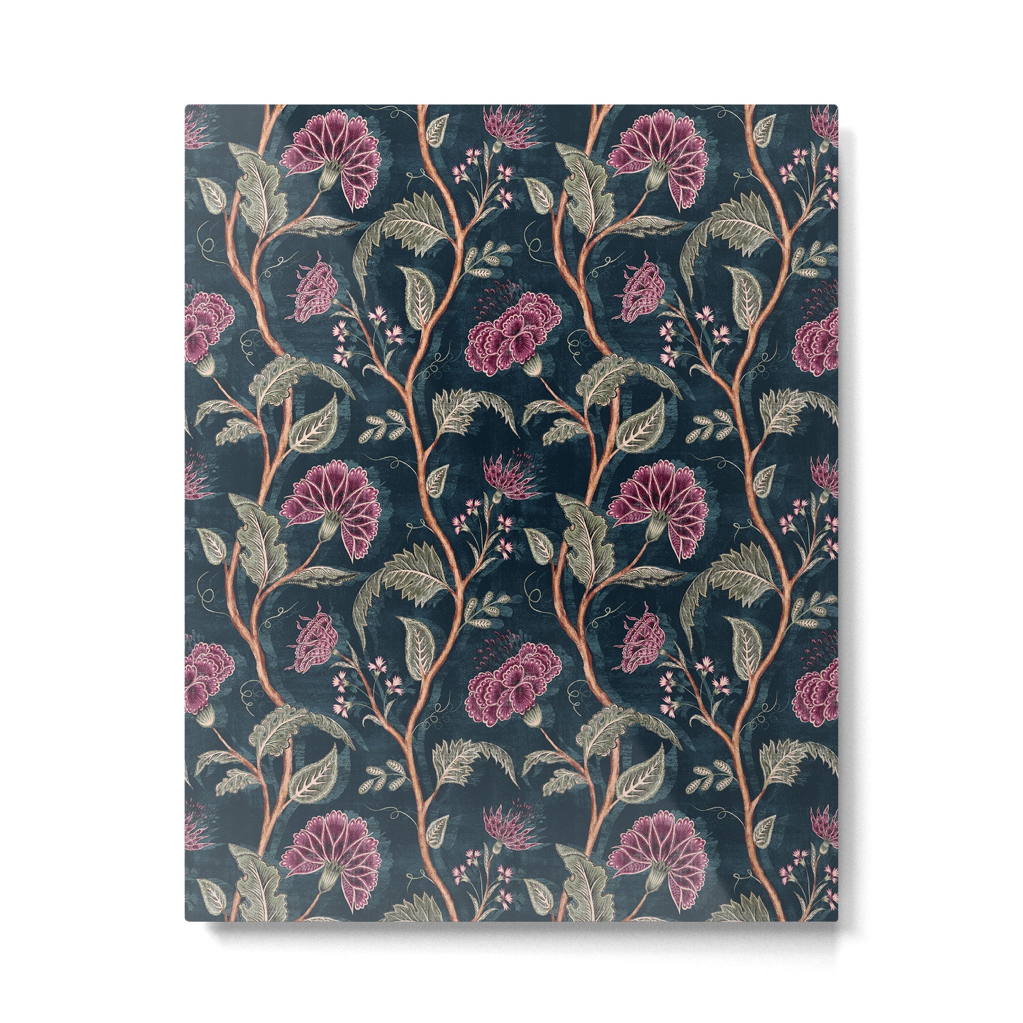 Indienne Vine - Midnight Velvet  Metal Print | TeksDecor