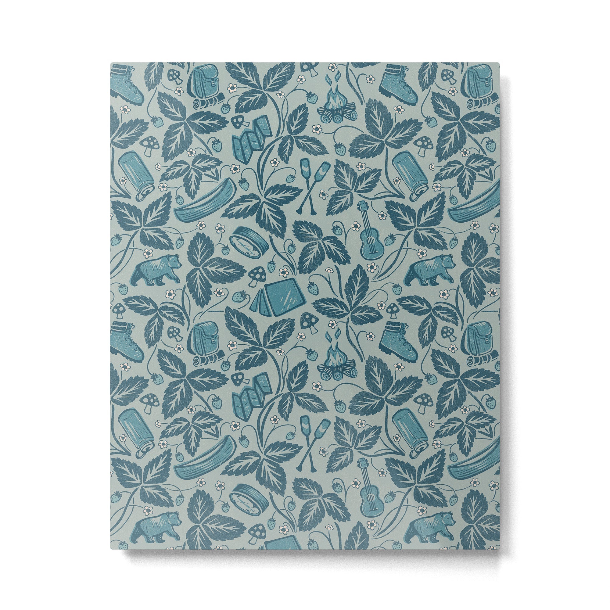 Summer Camping - blue Metal Print | TeksDecor