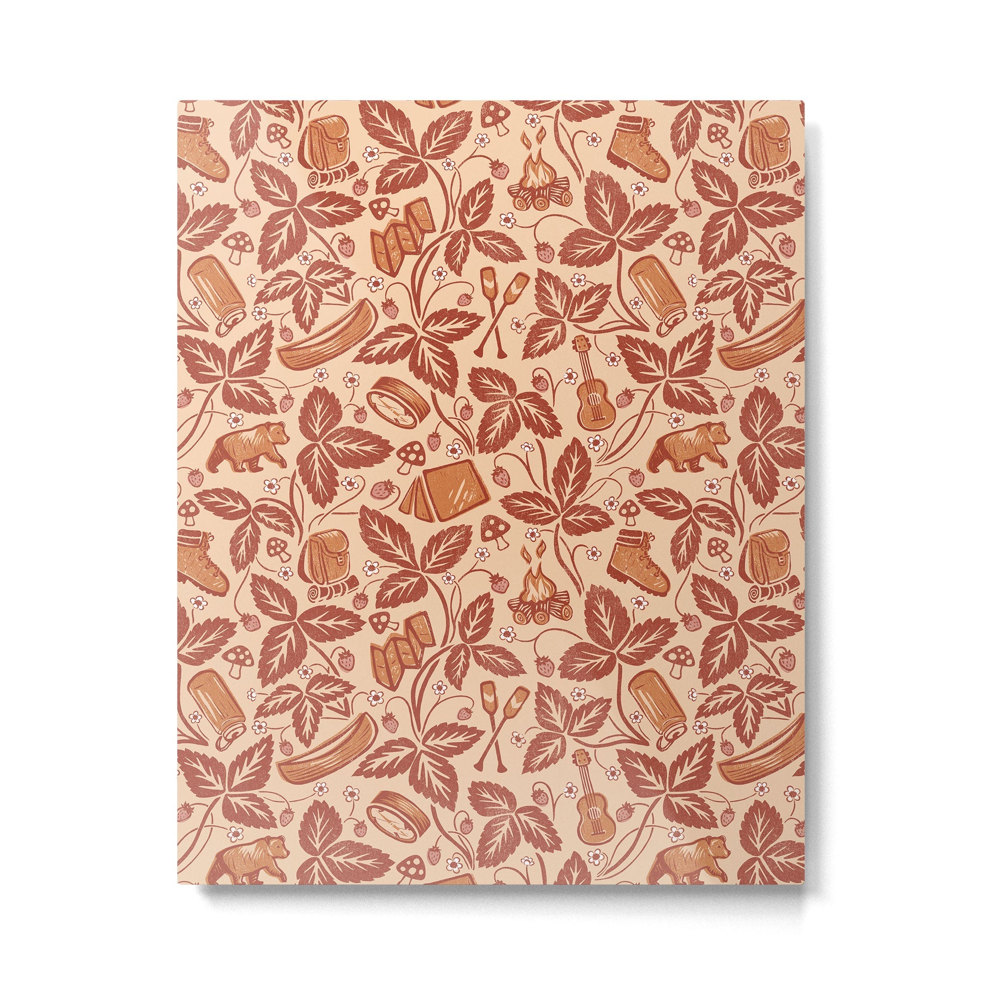 Summer Camping - Copper Peach Metal Print | TeksDecor