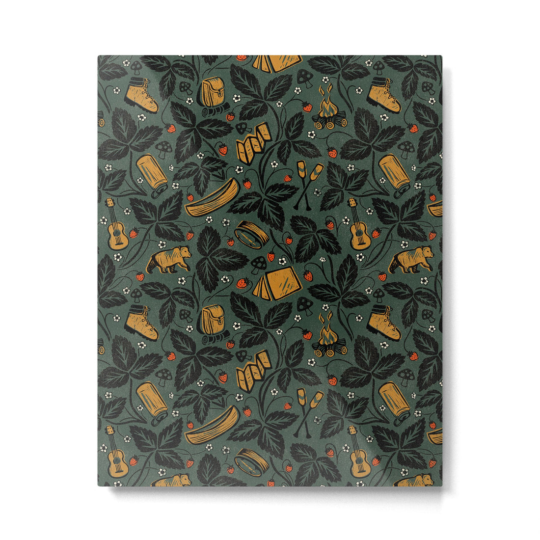Summer Camping - Forest Green Metal Print | TeksDecor