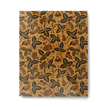 Summer Camping - Golden Metal Print | TeksDecor