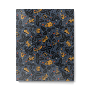 Summer Camping - Midnight Blue Metal Print | TeksDecor