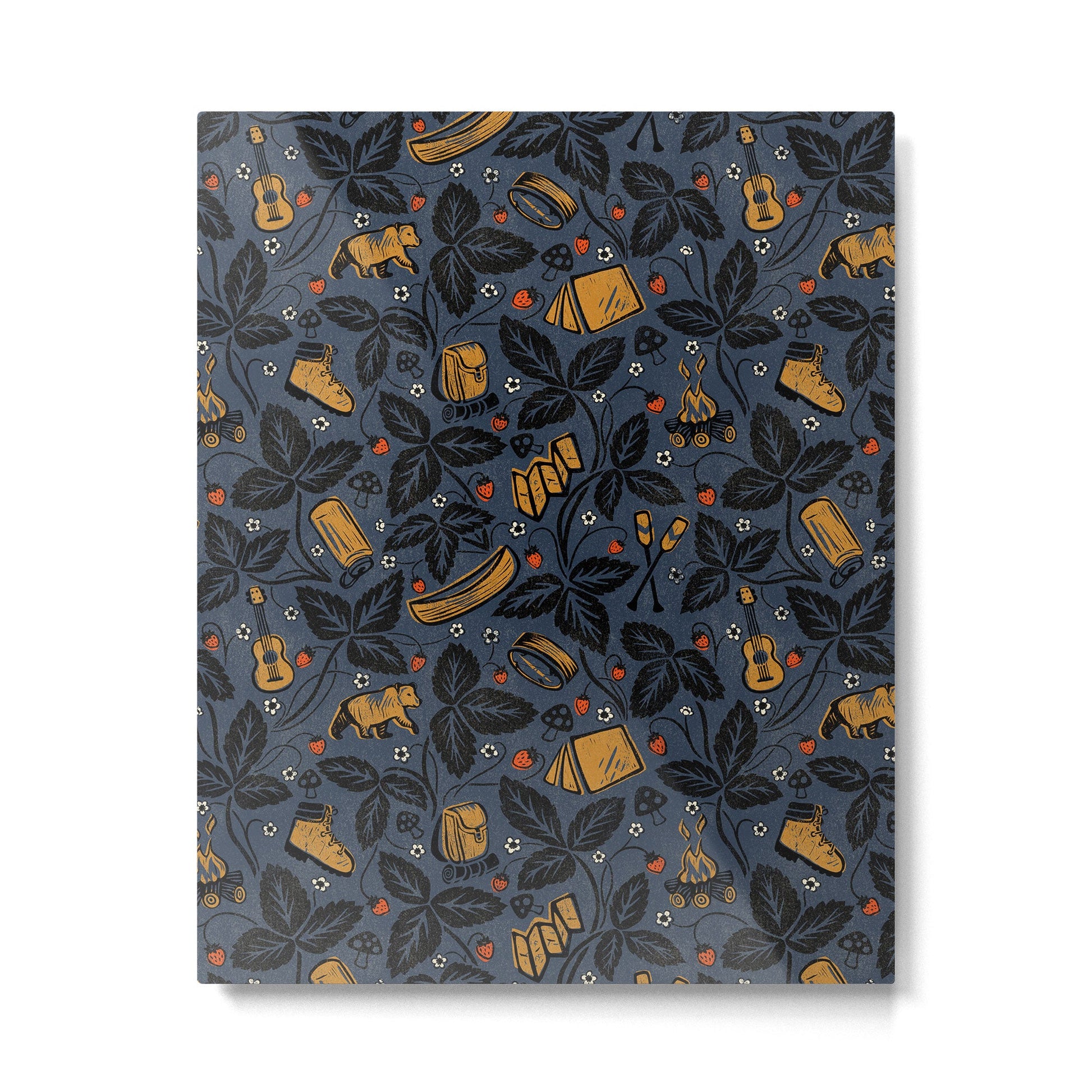Summer Camping - Midnight Blue Metal Print | TeksDecor