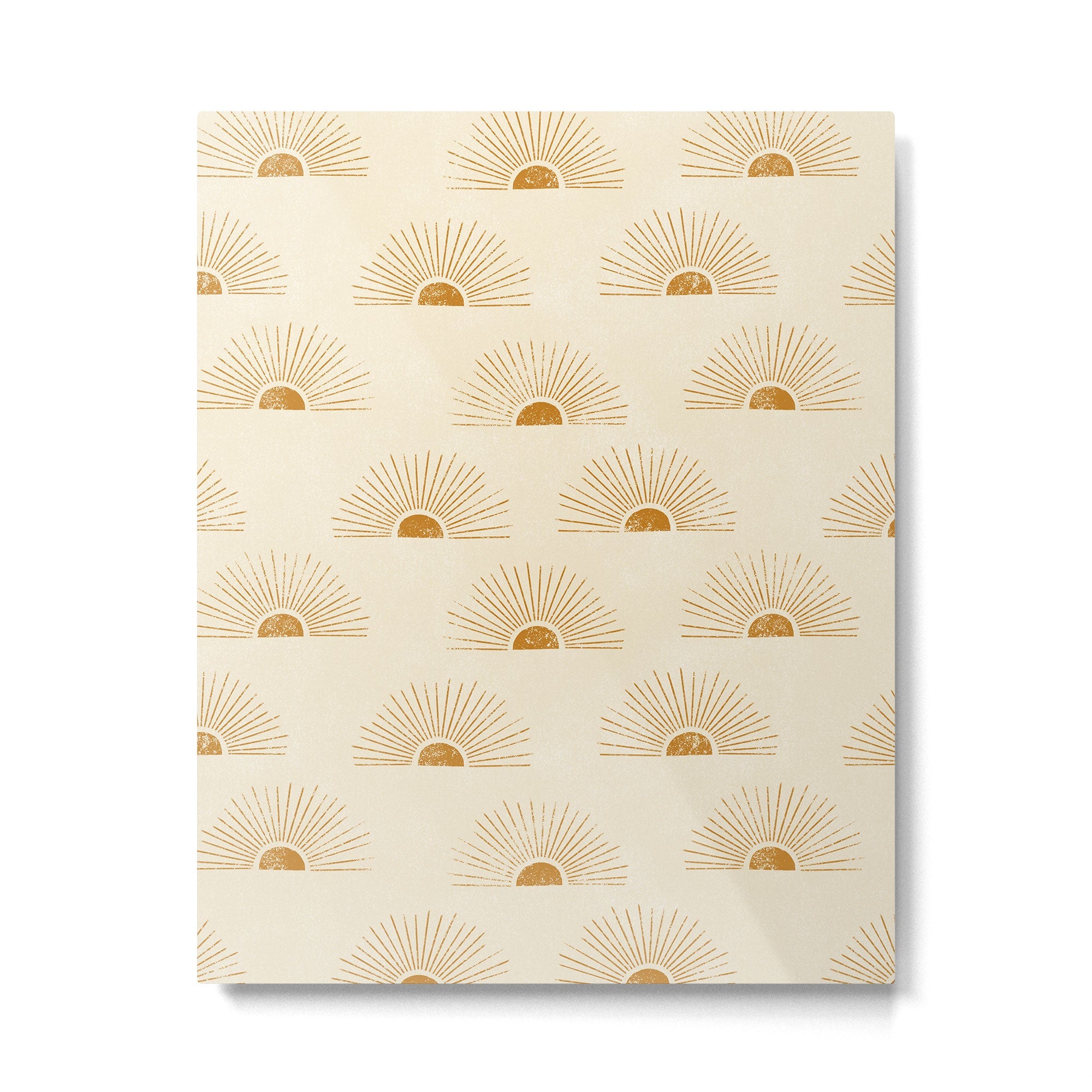 Sunrise - Desert Gold and Cream Metal Print | TeksDecor