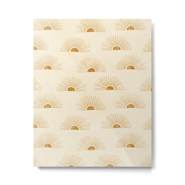 Sunrise - Desert Gold and Cream Metal Print | TeksDecor