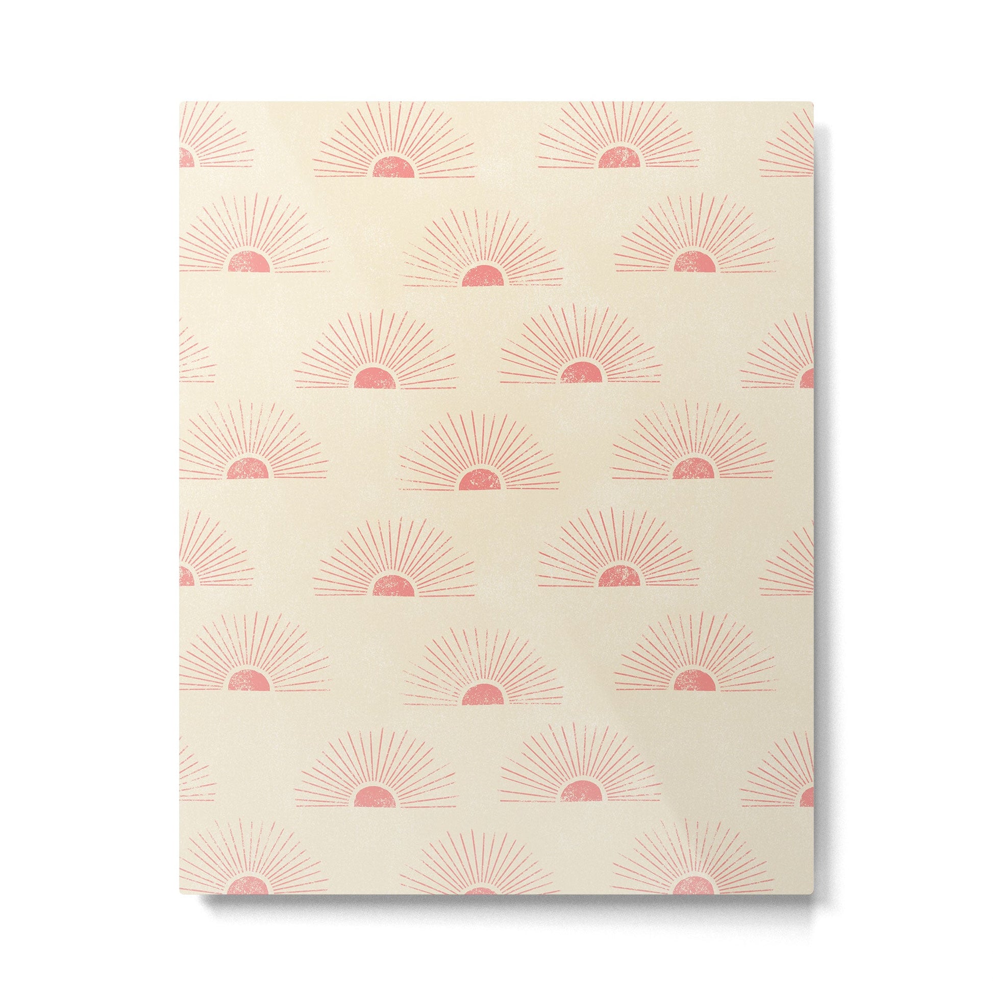 Sunrise - pink and cream Metal Print | TeksDecor