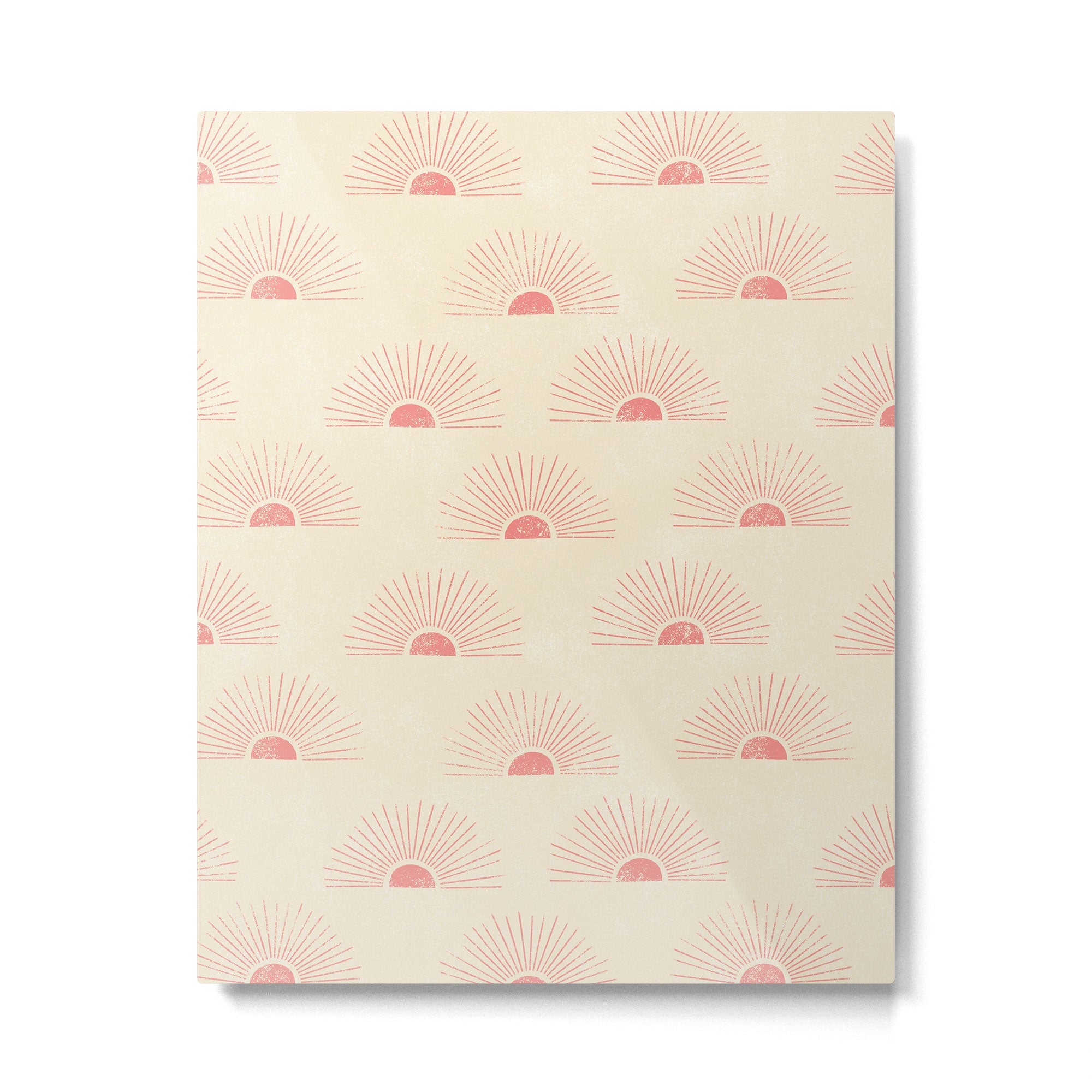 Sunrise - pink and cream Metal Print | TeksDecor