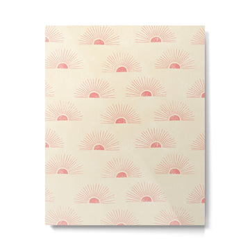 Sunrise - pink and cream Metal Print | TeksDecor