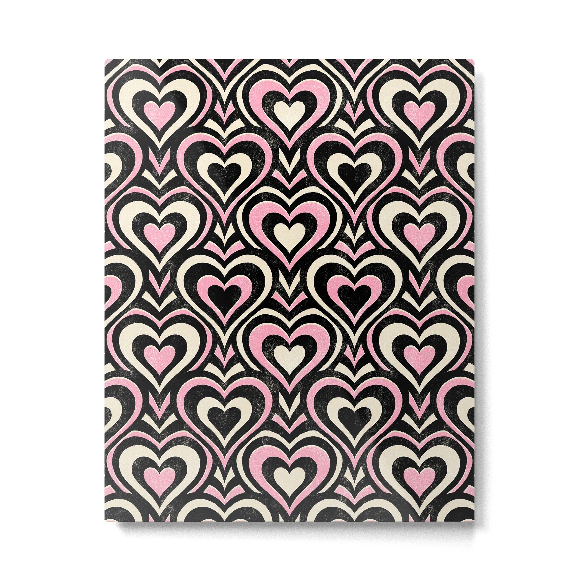 Sweethearts - black, pink, and cream  Metal Print | TeksDecor