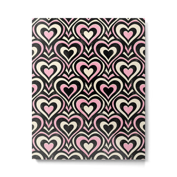 Sweethearts - black, pink, and cream  Metal Print | TeksDecor
