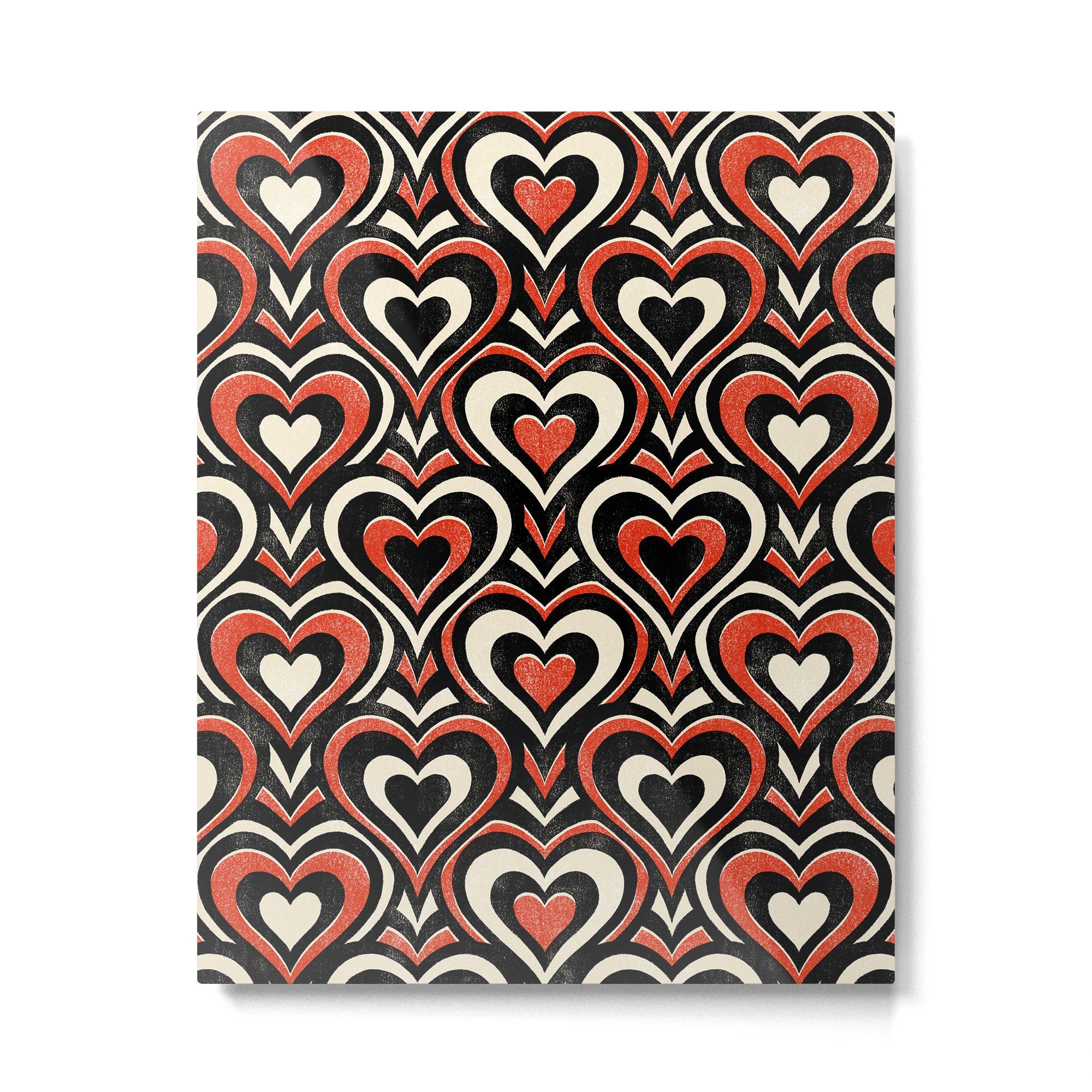 Sweethearts - red, black, and cream Metal Print | TeksDecor