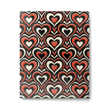 Sweethearts - red, black, and cream Metal Print | TeksDecor