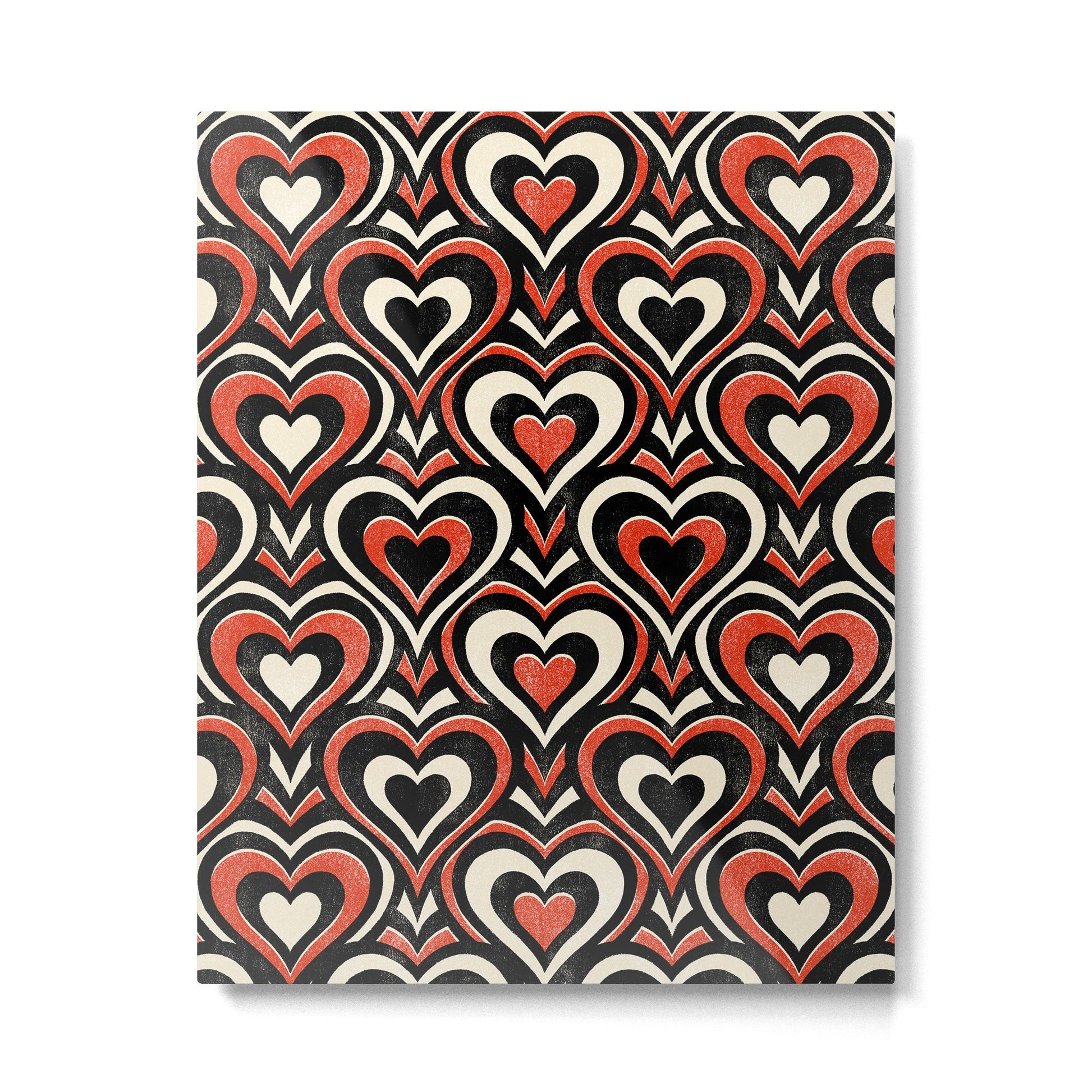 Sweethearts - red, black, and cream Metal Print | TeksDecor