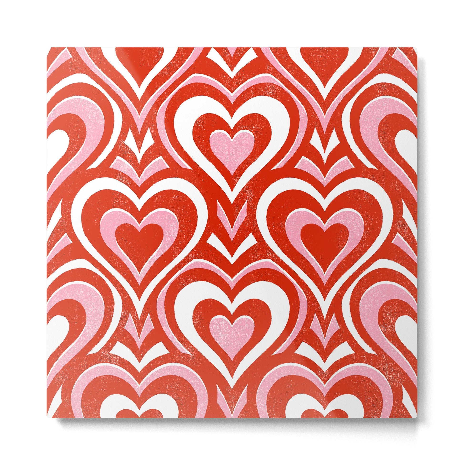 Sweethearts - red, pink, and white  Metal Print | TeksDecor