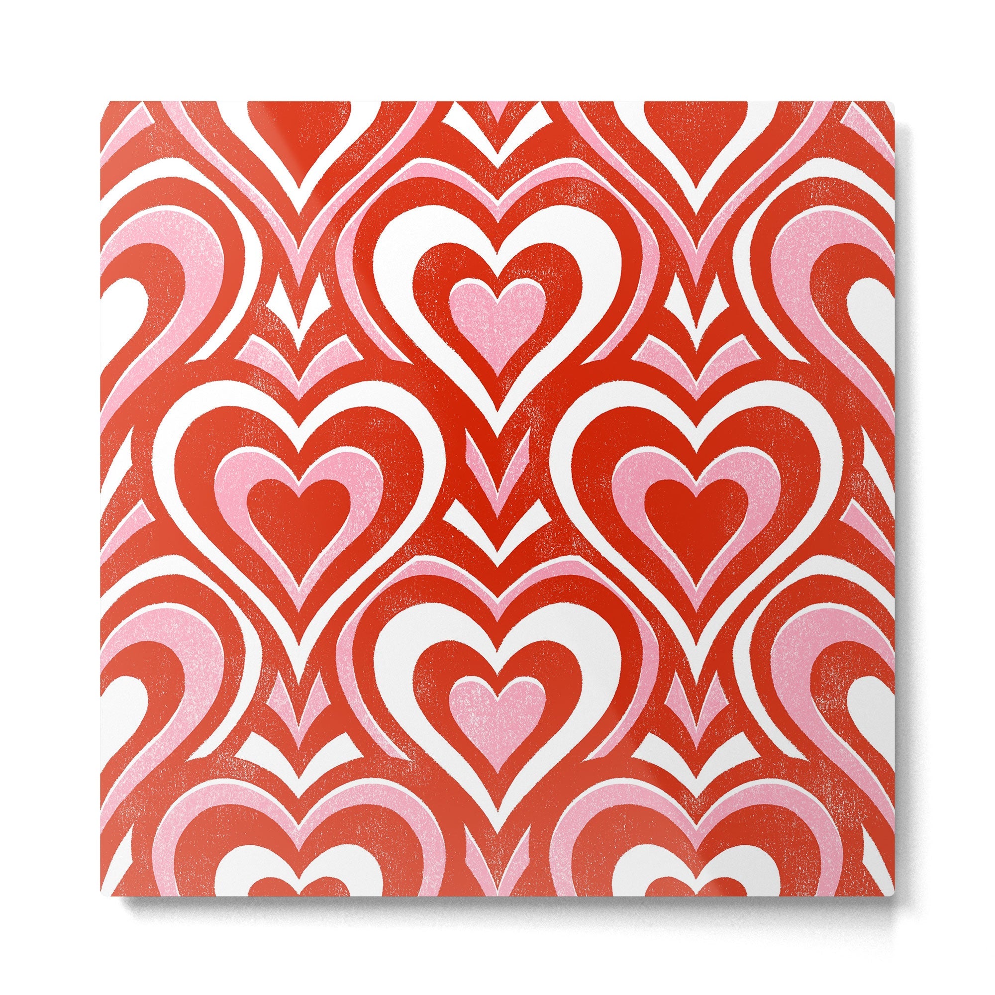 Sweethearts - red, pink, and white  Metal Print | TeksDecor