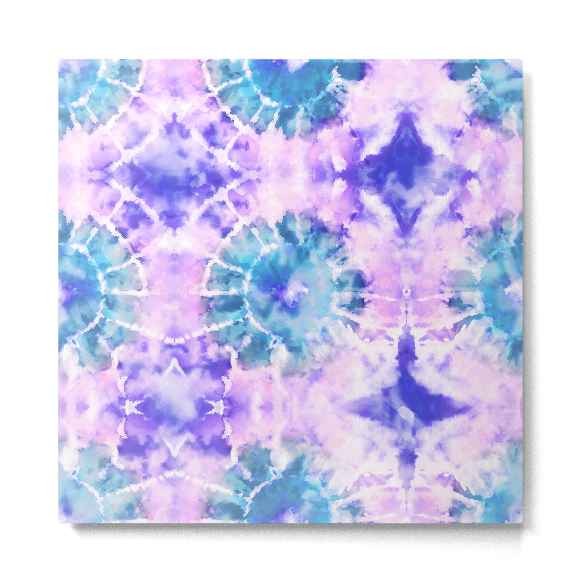 Tie Dye - Lavender and Turquoise  Metal Print | TeksDecor