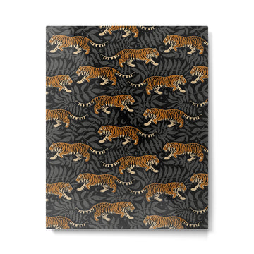 Tigers - black and charcoal  Metal Print | TeksDecor