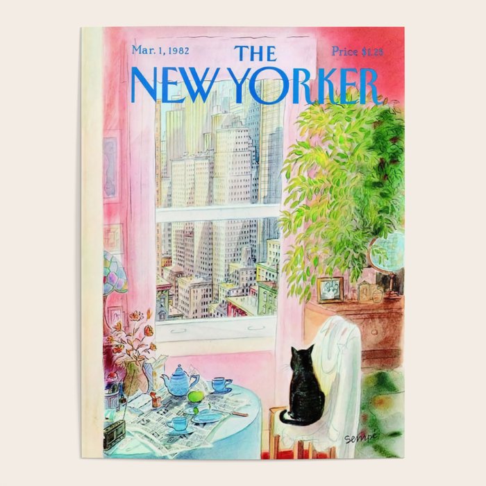 The New Yorker - Black Cat Poster