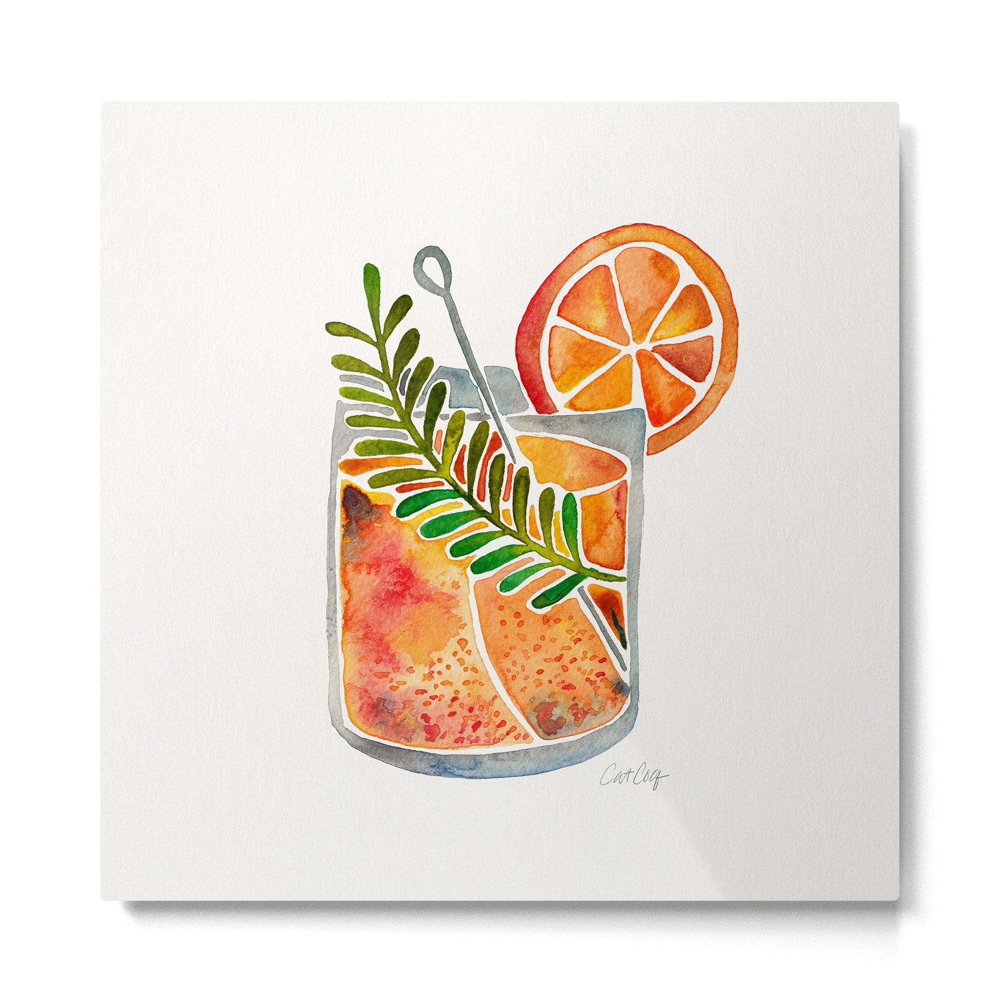 Blood Orange Tequila Sunrise Metal Print | TeksDecor