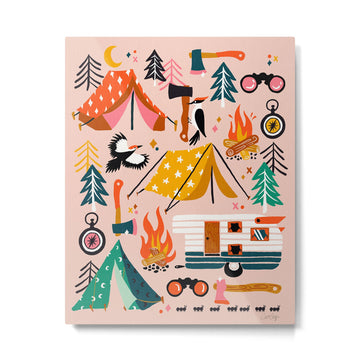 Camping Kit - Blush Palette Metal Print | TeksDecor