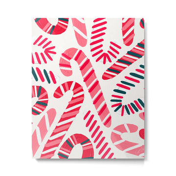 Candy Canes - White Metal Print | TeksDecor