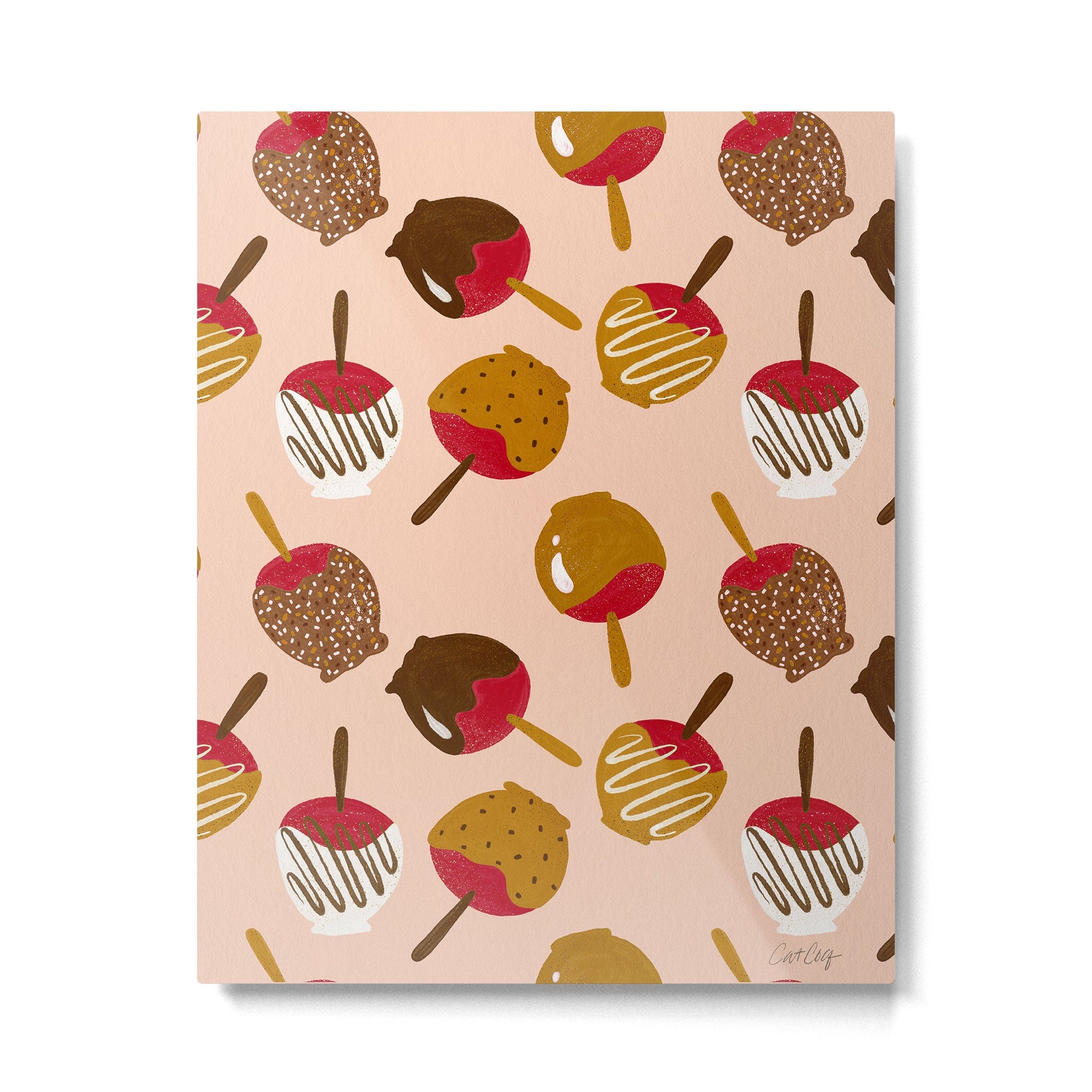 Caramel Apples - Red Metal Print | TeksDecor