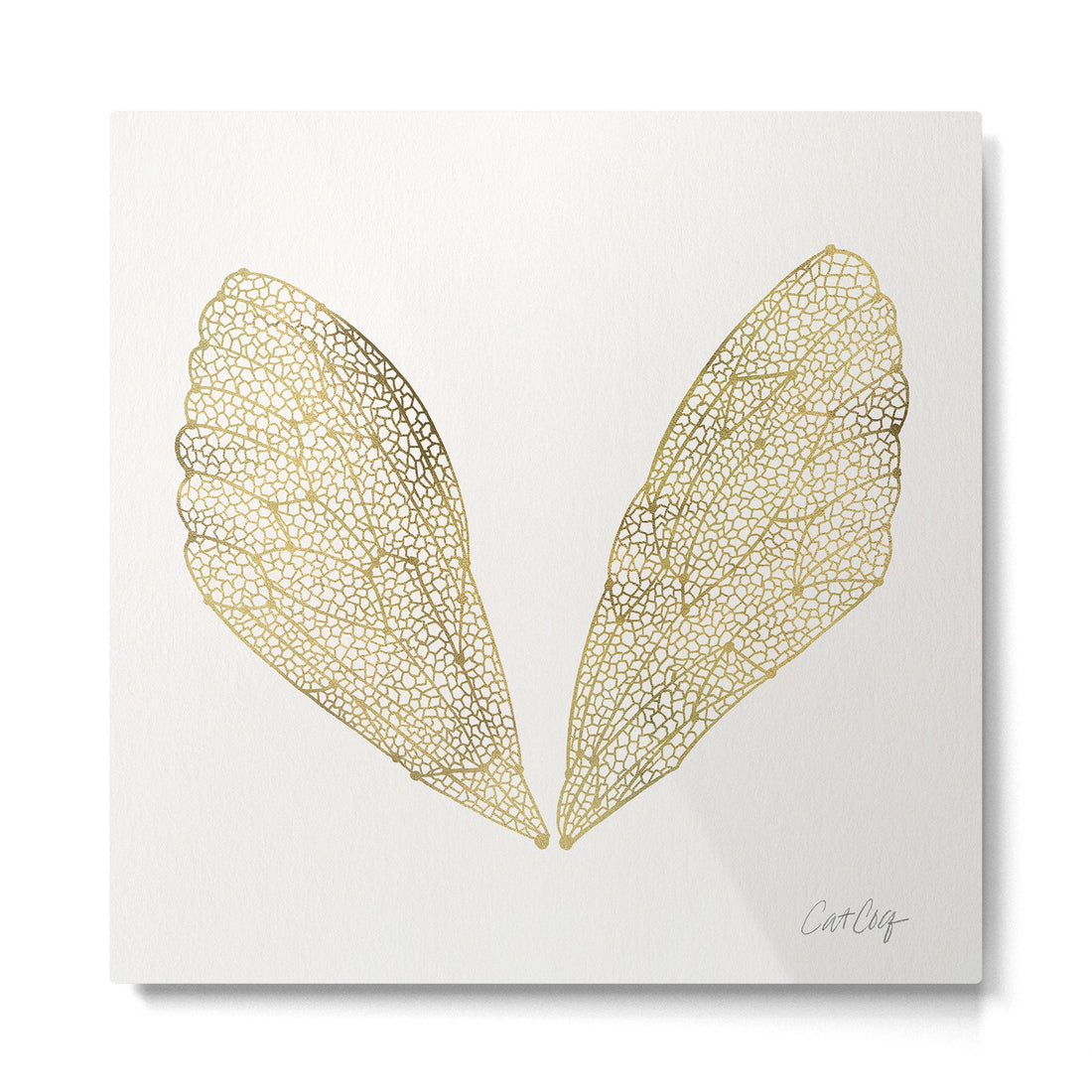 Cicada Wings - Gold Metal Print | TeksDecor