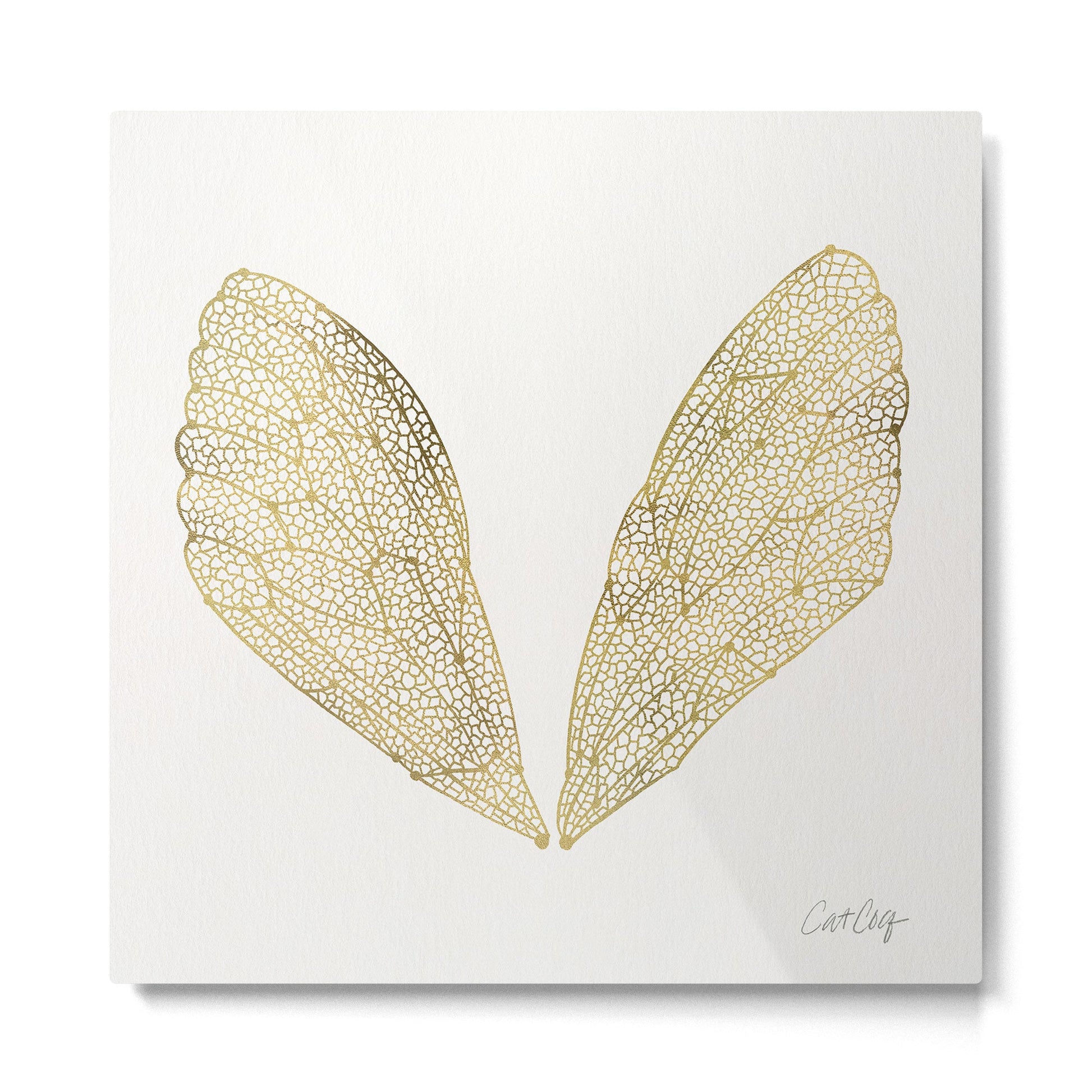 Cicada Wings - Gold Metal Print | TeksDecor