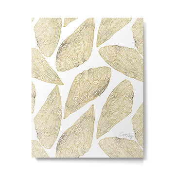 Cicada Wings - Gold Metal Print | TeksDecor