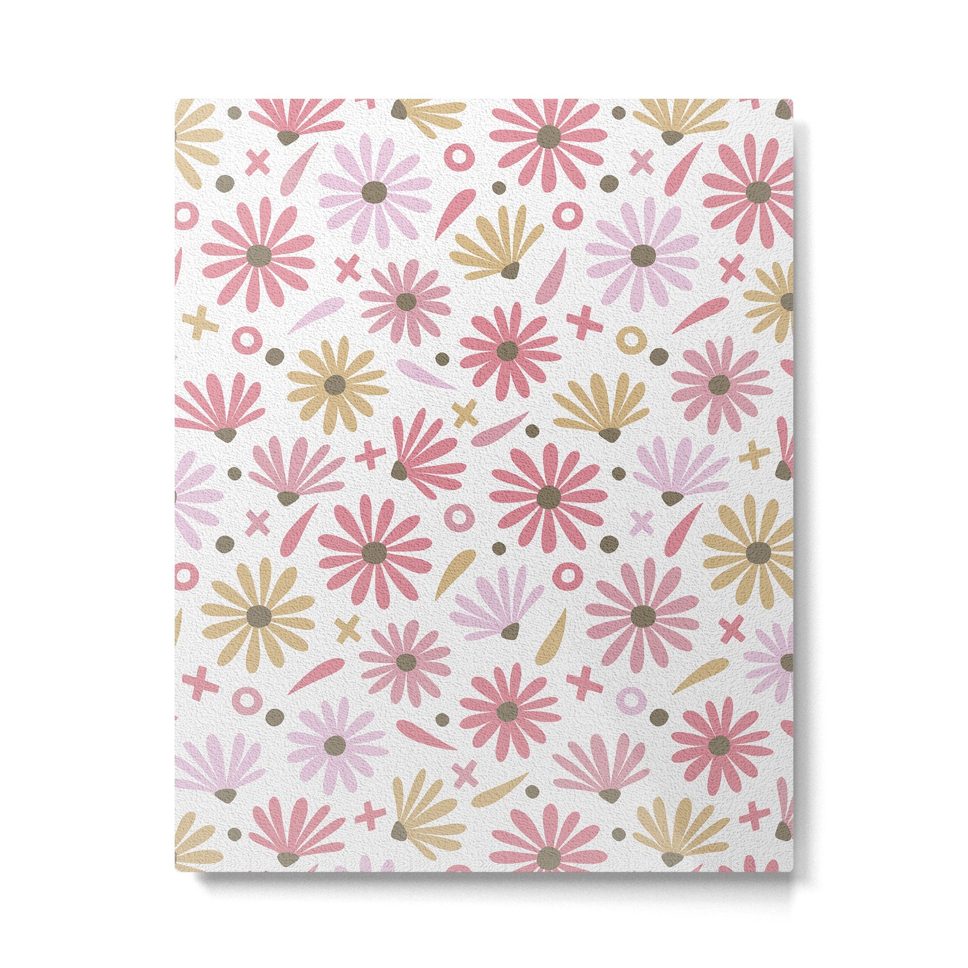 Daisies - Blush & Gold Metal Print | TeksDecor