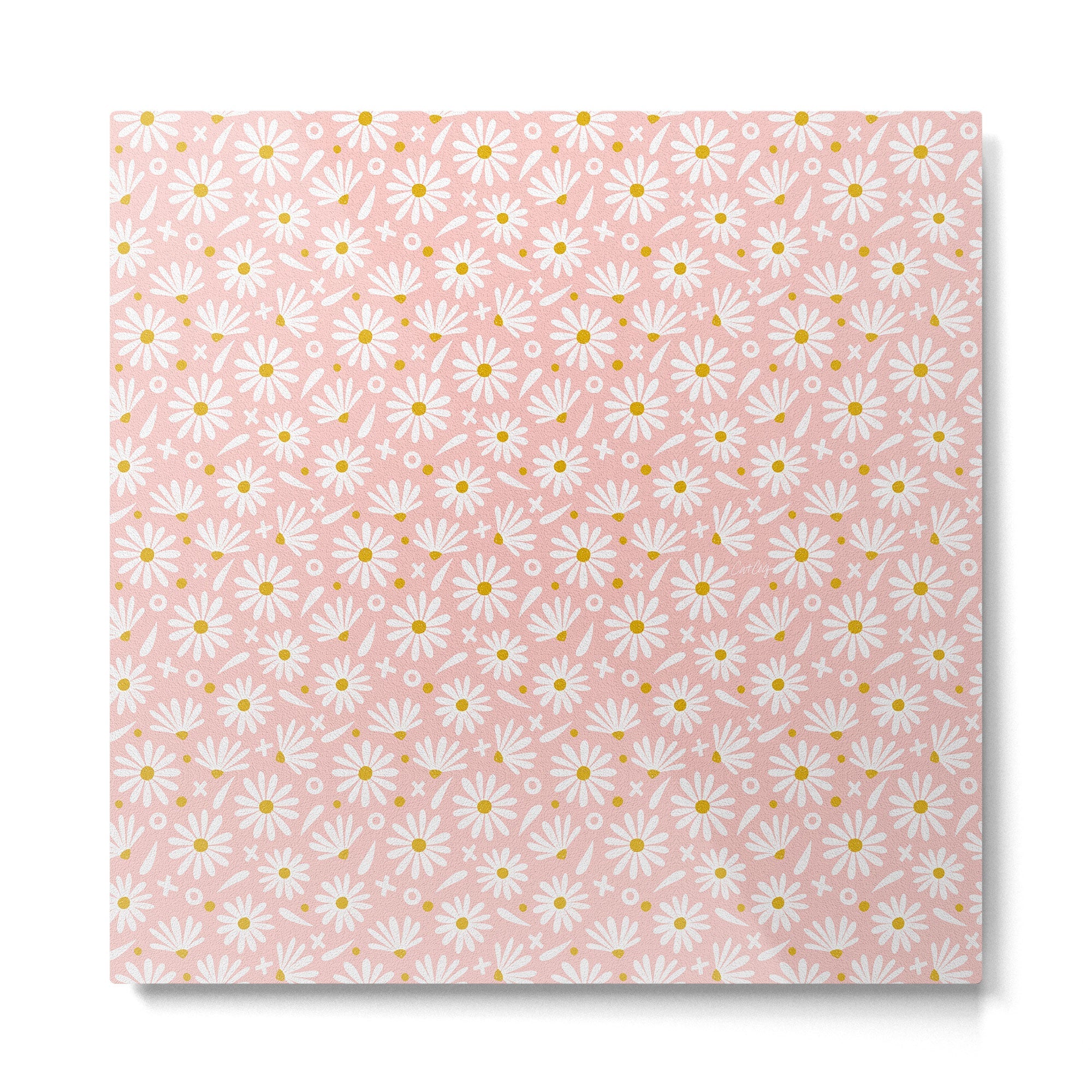 Daisies - Pink Metal Print | TeksDecor