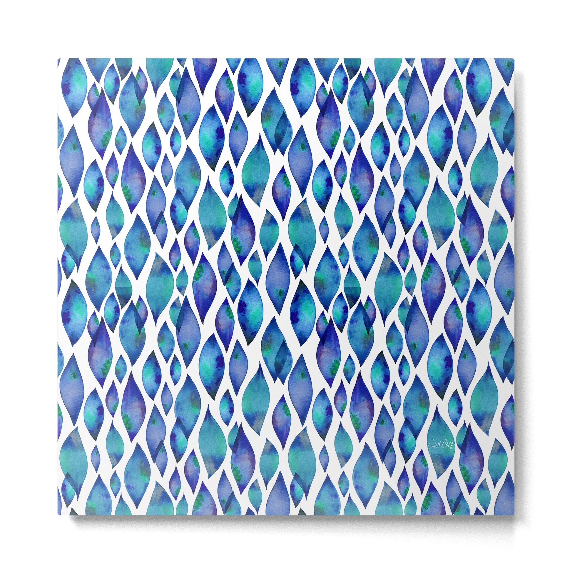 Leaf Drips  Metal Print | TeksDecor